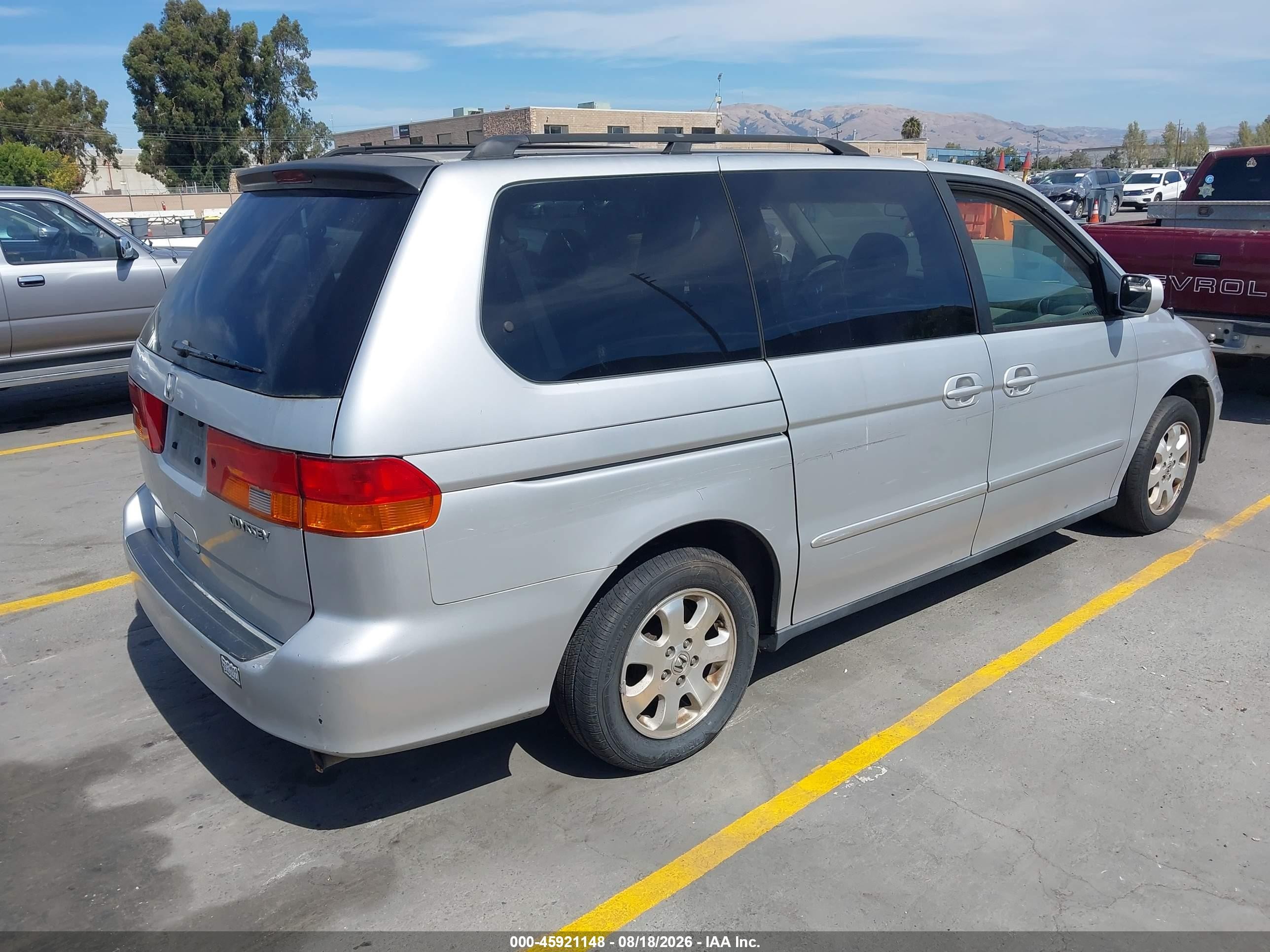 2002 Honda Odyssey Ex-l Silver vin: 2HKRL18962H536321