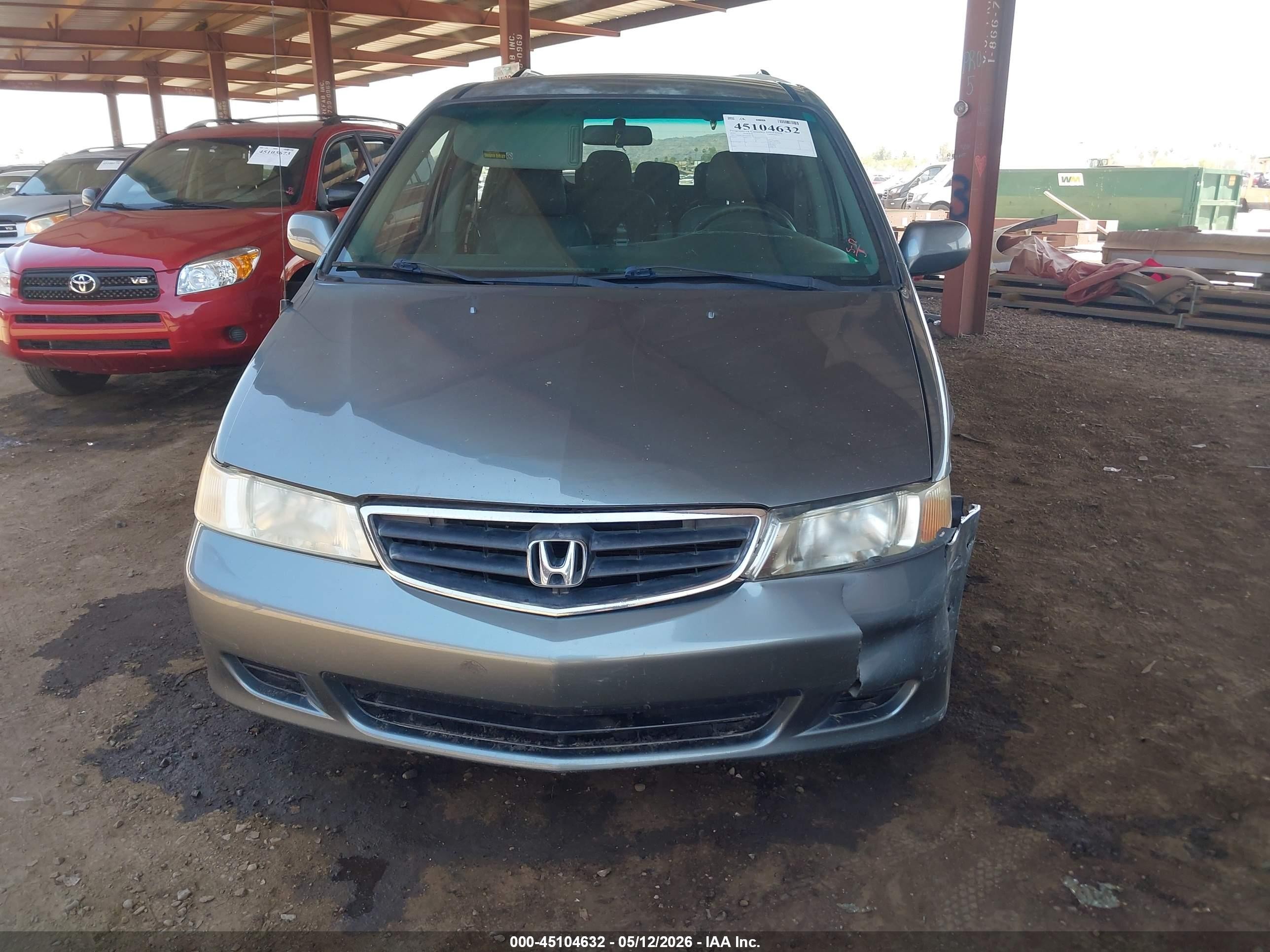 2002 Honda Odyssey Ex-l Blue vin: 2HKRL18972H534156
