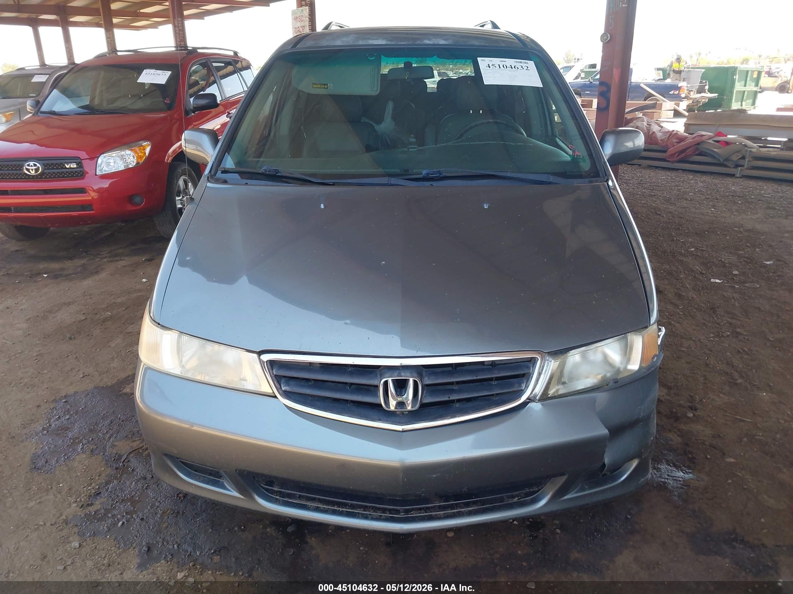 2002 Honda Odyssey Ex-l Blue vin: 2HKRL18972H534156