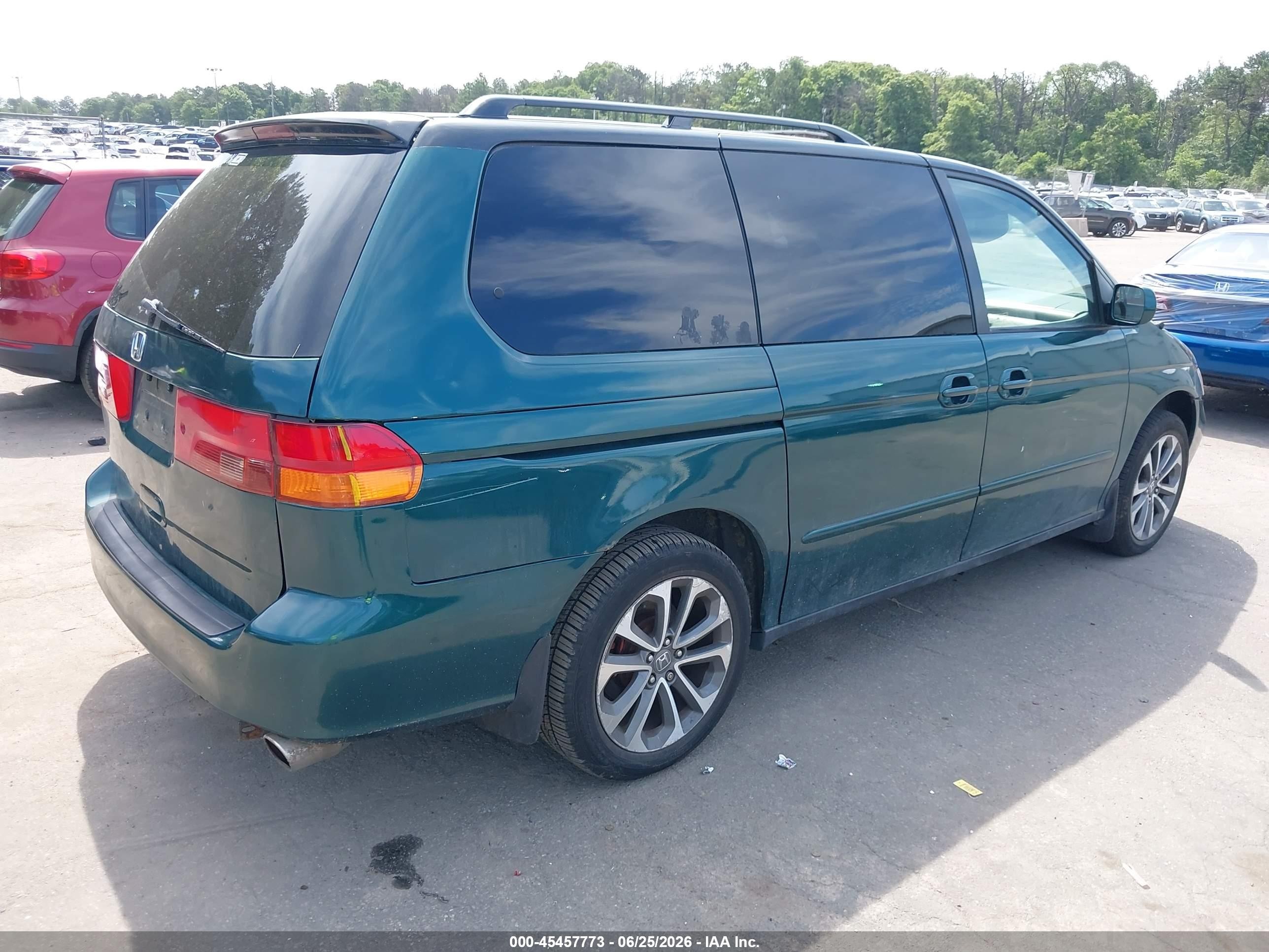 2002 Honda Odyssey Ex-l Green vin: 2HKRL18992H588218