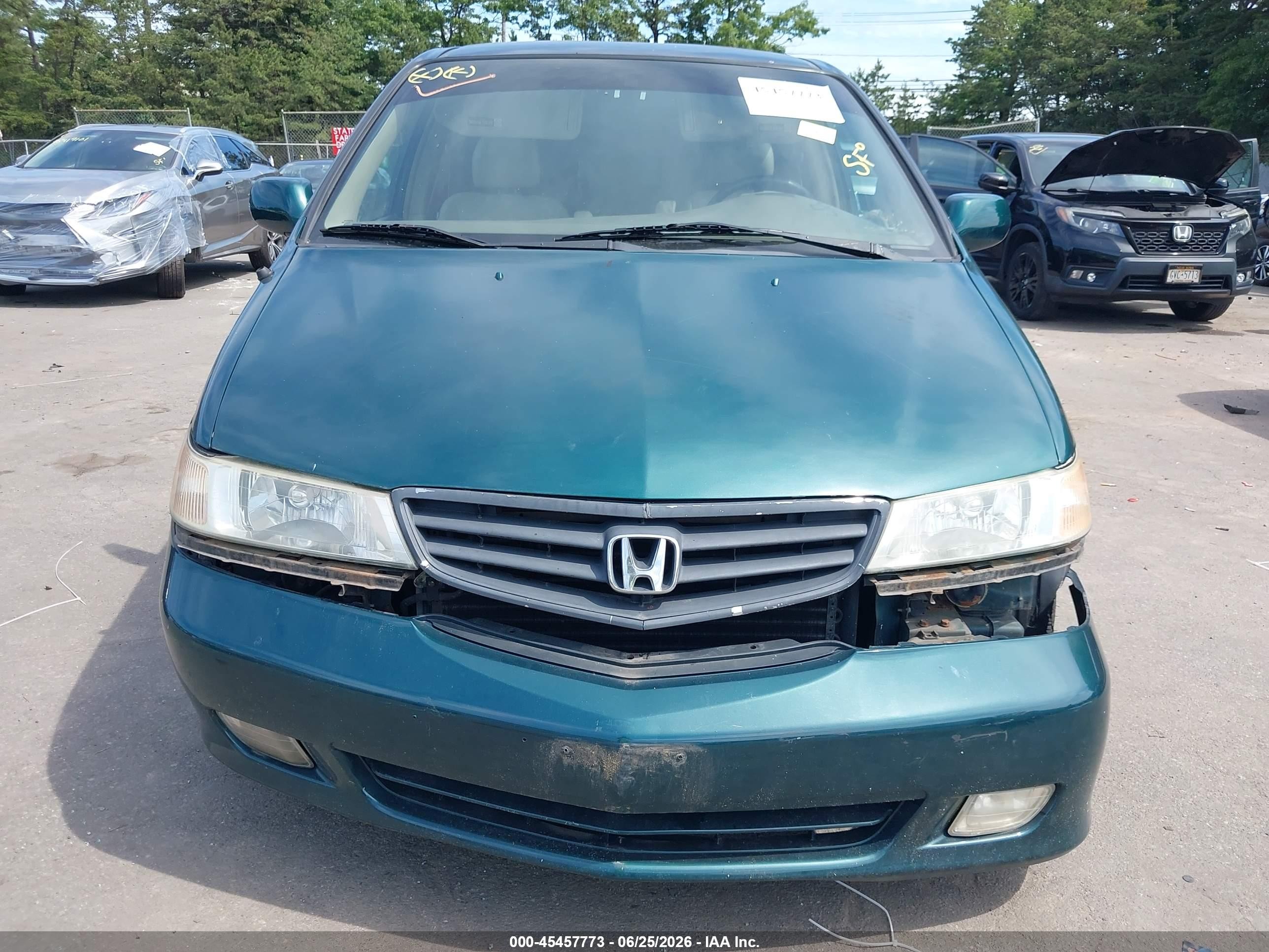 2002 Honda Odyssey Ex-l Green vin: 2HKRL18992H588218