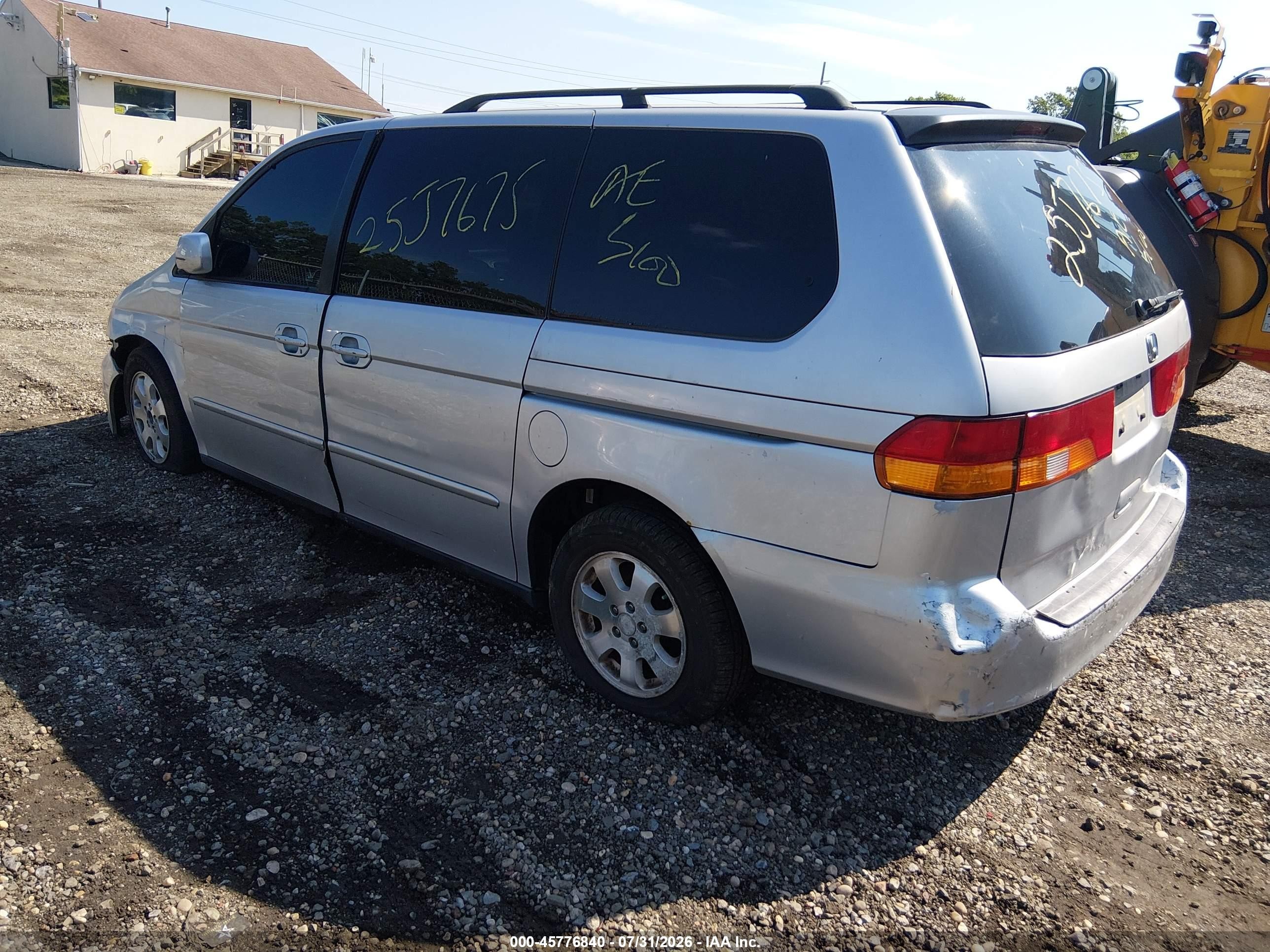 2002 Honda Odyssey Ex-l Gray vin: 2HKRL189X2H522180