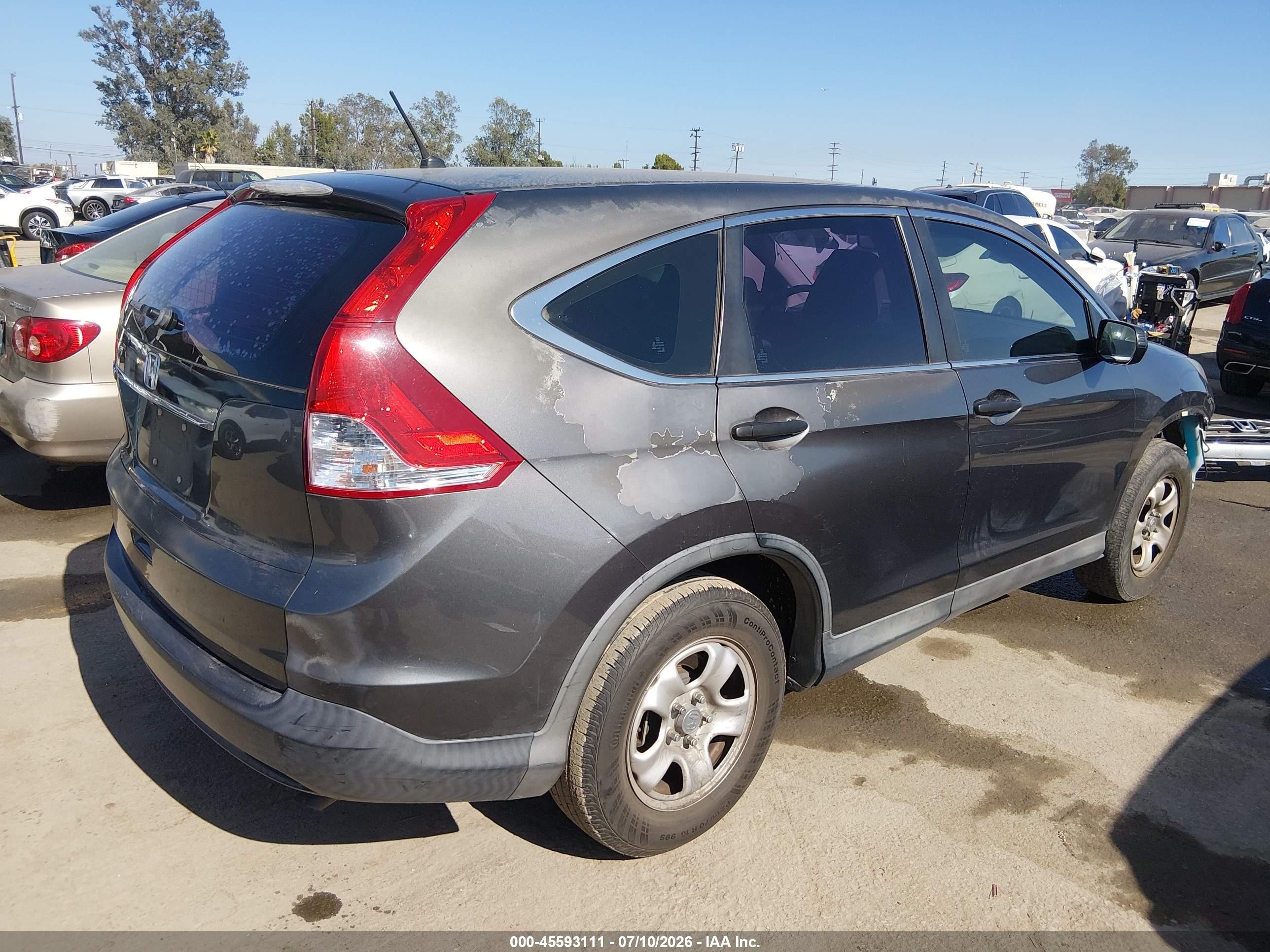 2013 Honda Cr-v Lx Gray vin: 2HKRM3H30DH514368