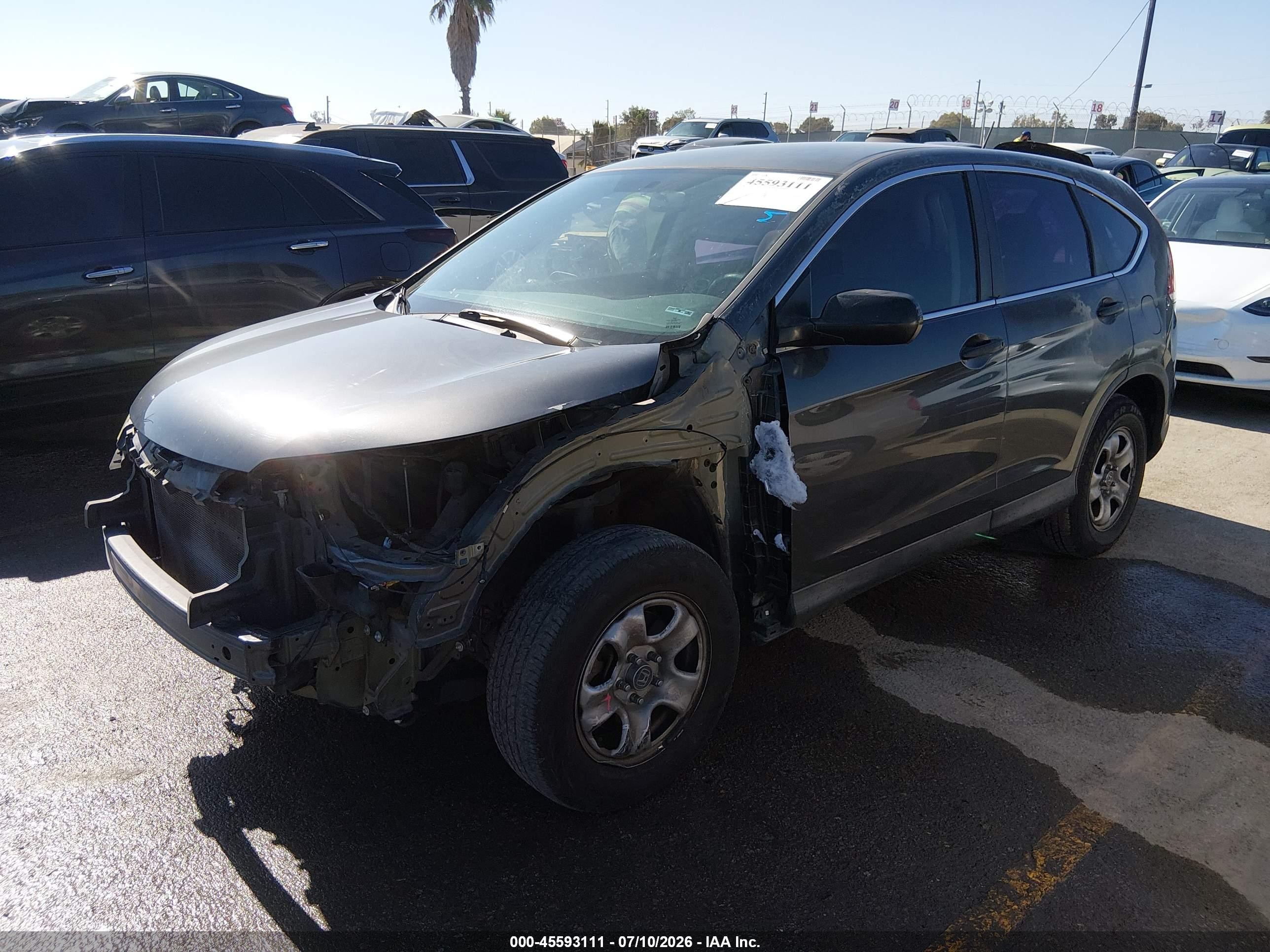 2013 Honda Cr-v Lx Gray vin: 2HKRM3H30DH514368