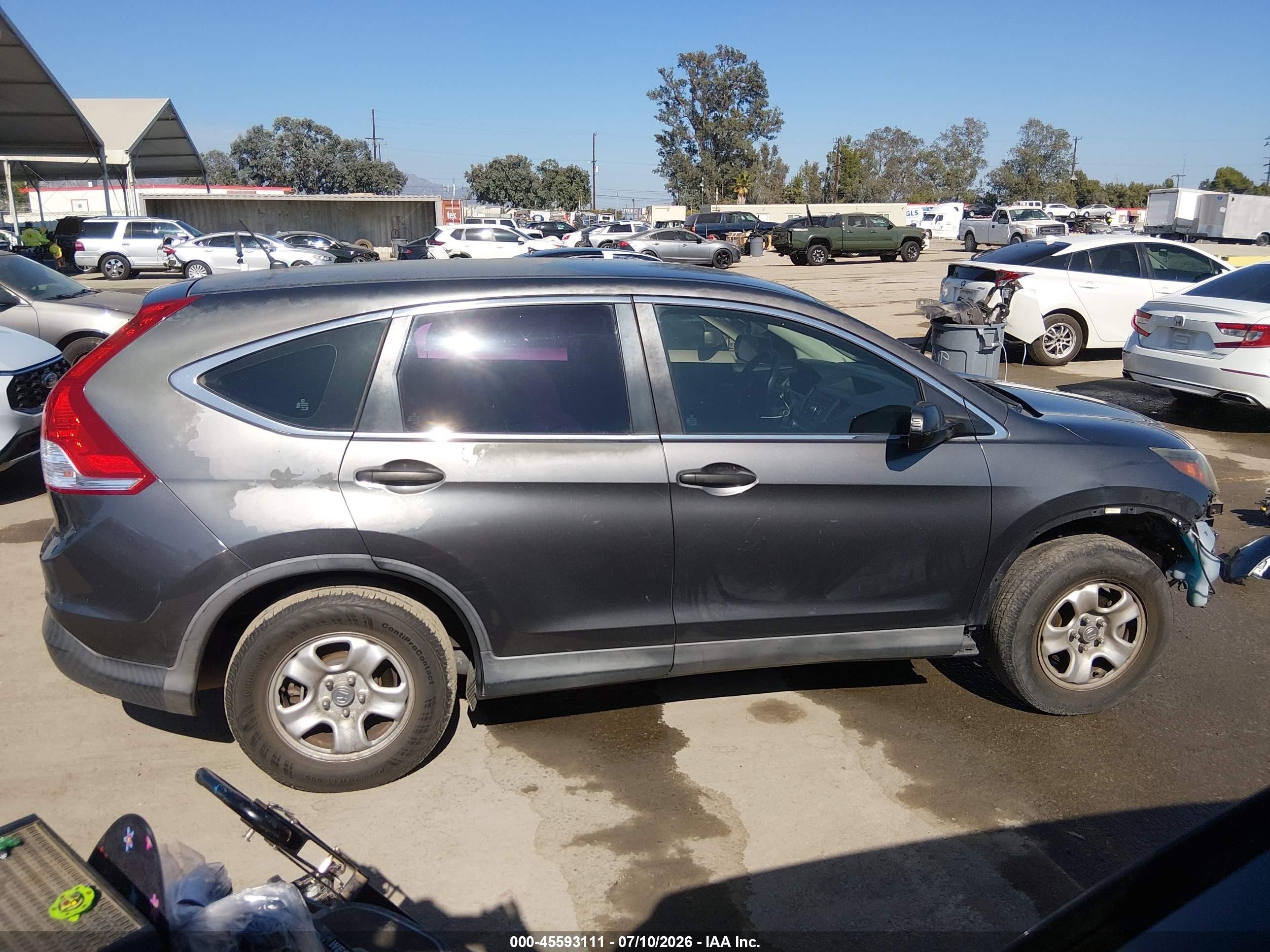 2013 Honda Cr-v Lx Gray vin: 2HKRM3H30DH514368