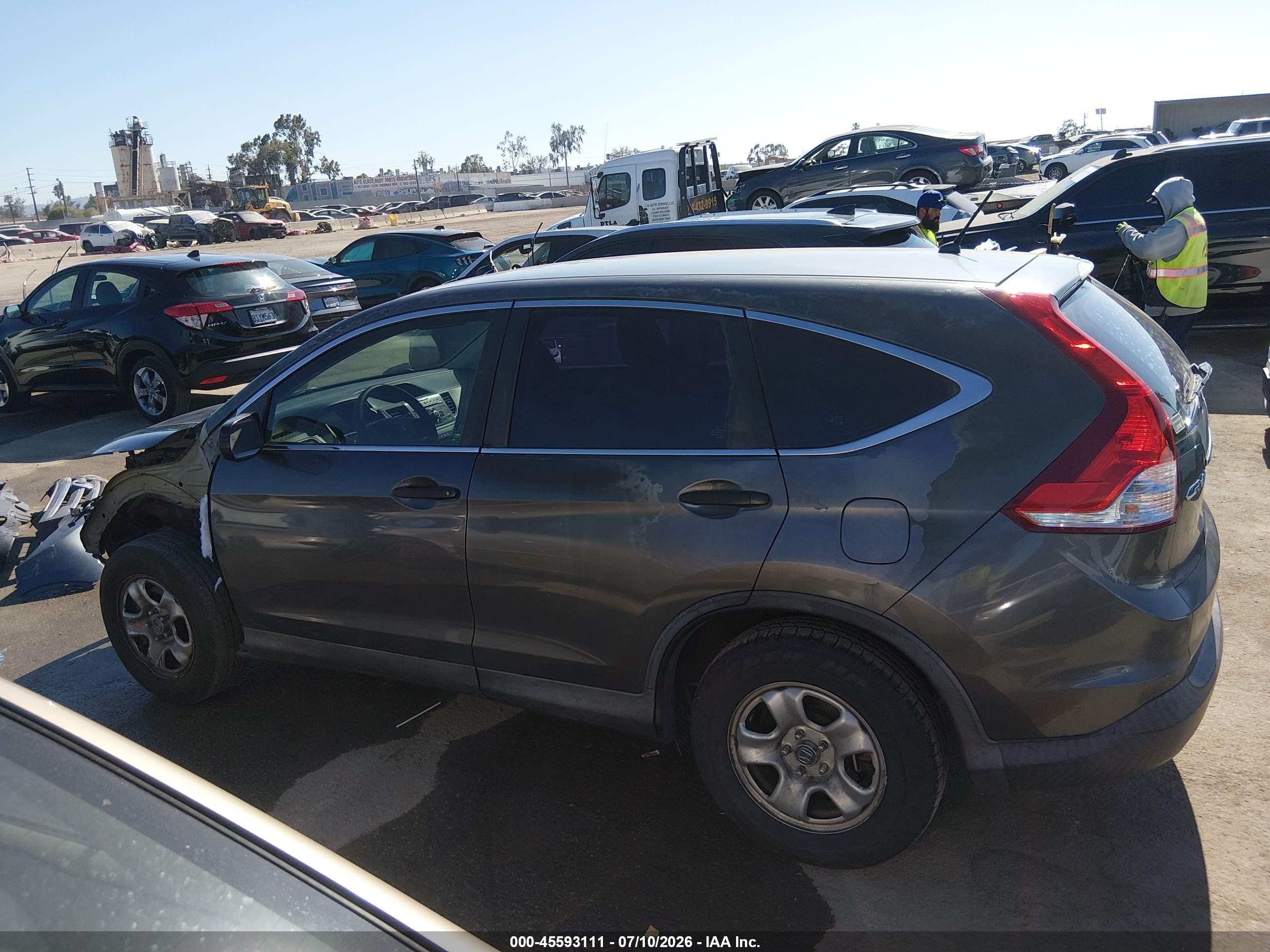 2013 Honda Cr-v Lx Gray vin: 2HKRM3H30DH514368