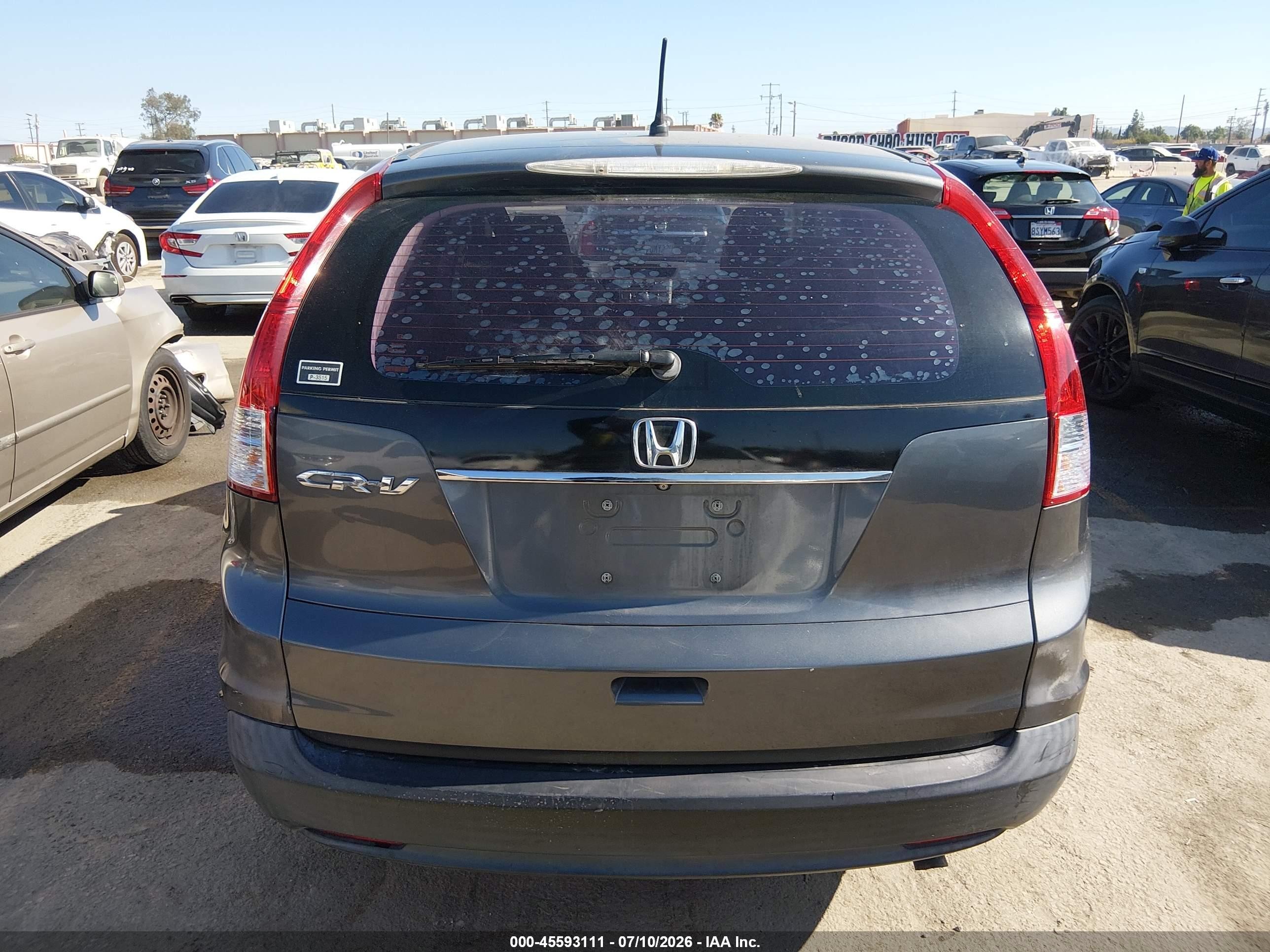 2013 Honda Cr-v Lx Gray vin: 2HKRM3H30DH514368