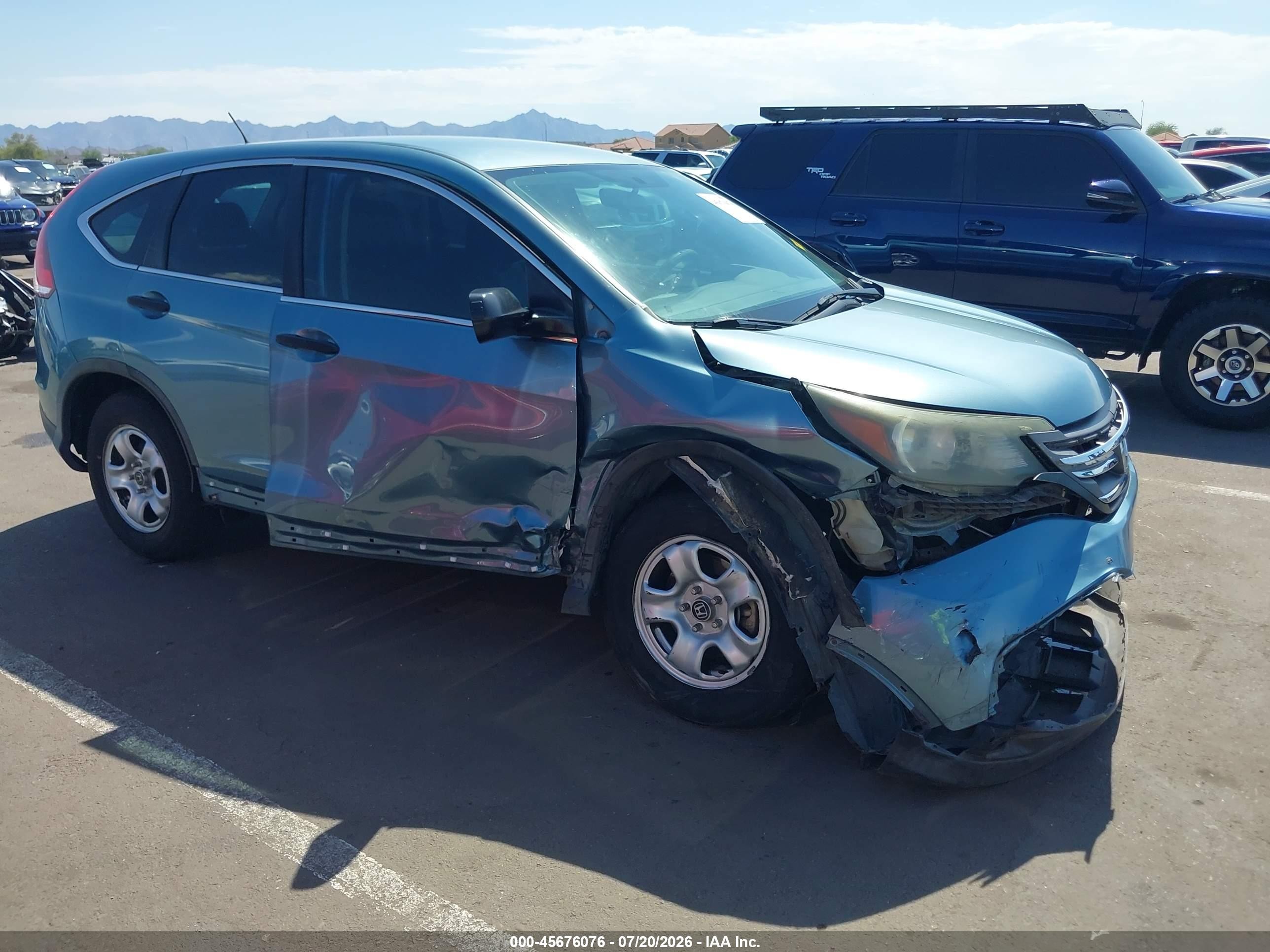 2014 Honda Cr-v Lx Синий vin: 2HKRM3H30EH540339