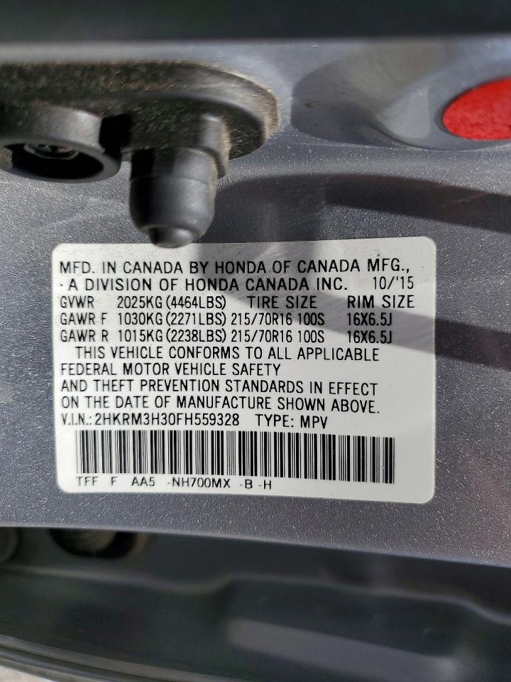 2015 Honda Cr-v Lx Silver vin: 2HKRM3H30FH559328