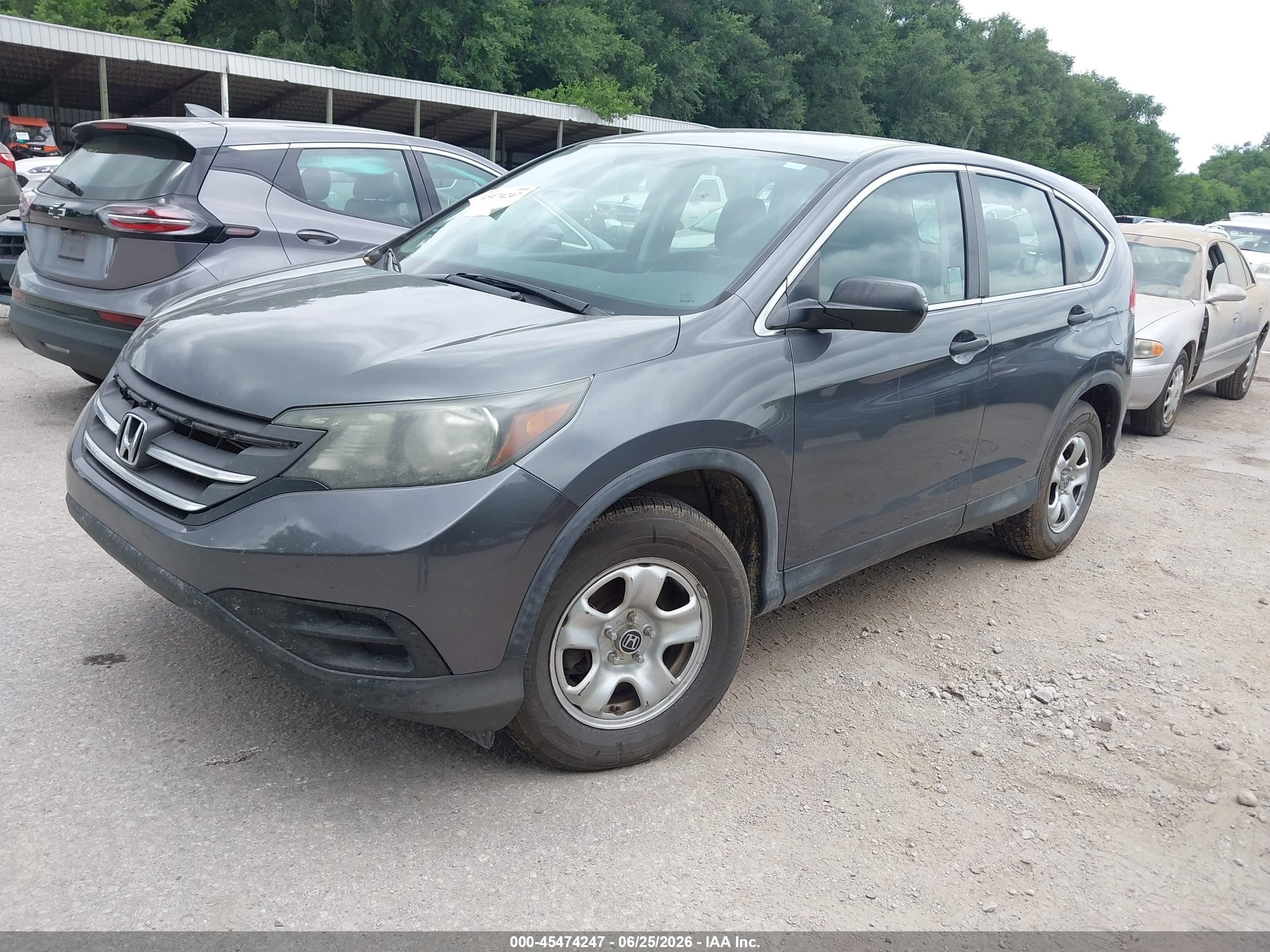 2013 Honda Cr-v Lx Gray vin: 2HKRM3H31DH502679