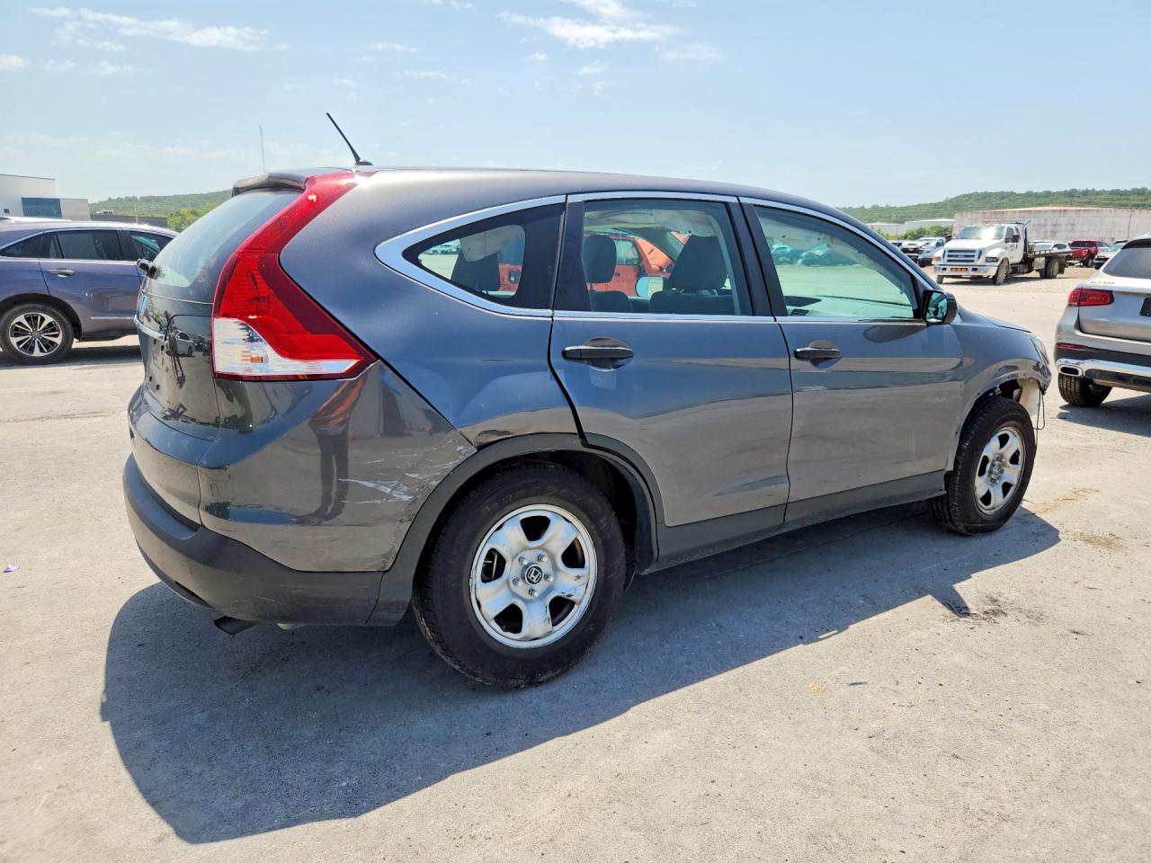 2014 Honda Cr-v Lx Gray vin: 2HKRM3H31EH504417