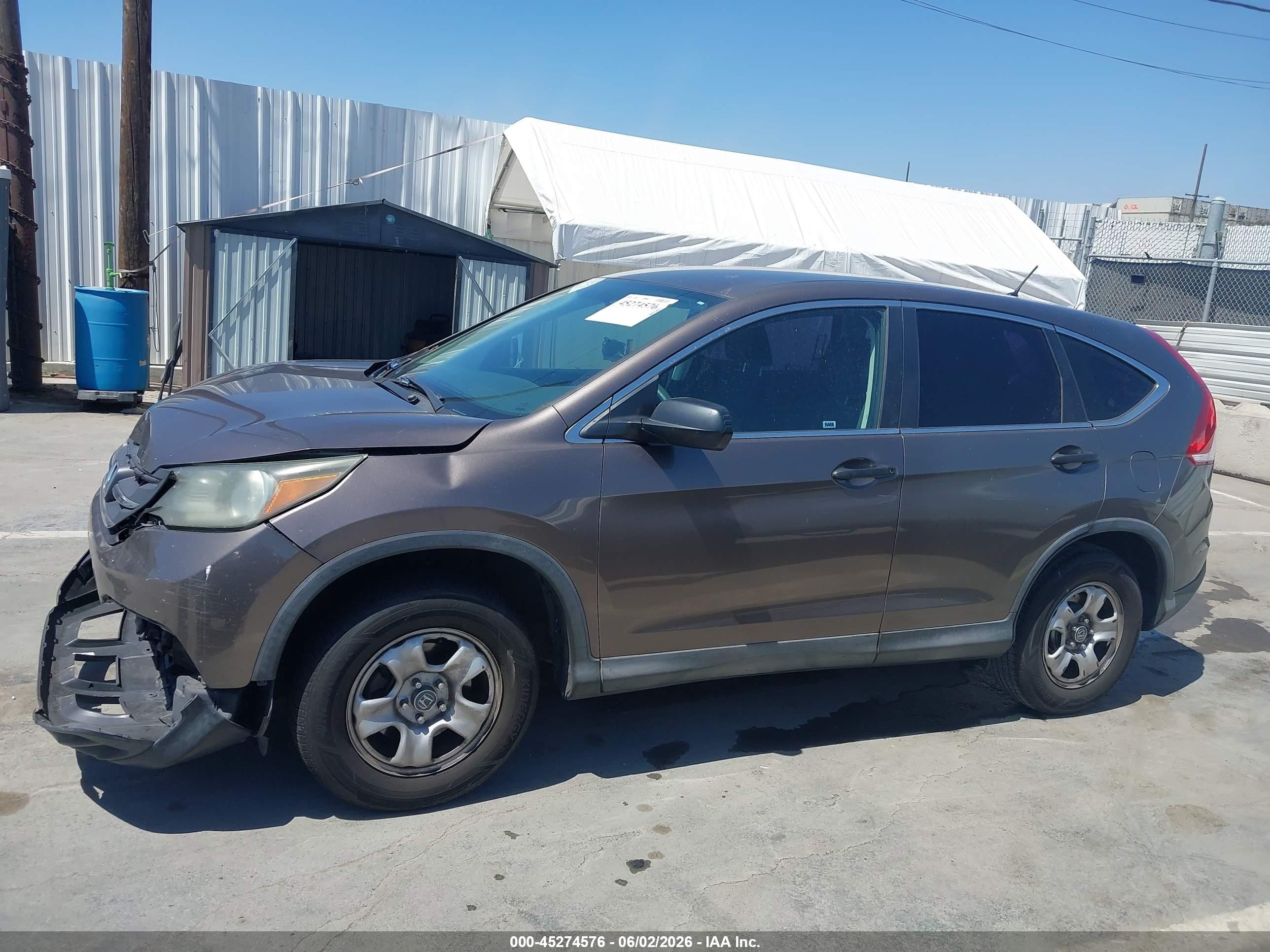 2014 Honda Cr-v Lx Серый vin: 2HKRM3H31EH513957