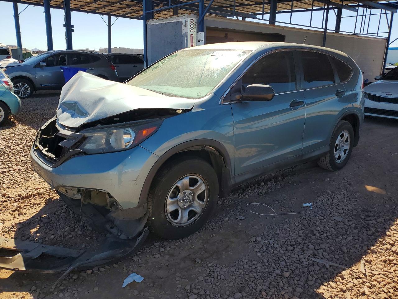 2014 Honda Cr-v Lx Blue vin: 2HKRM3H31EH538633