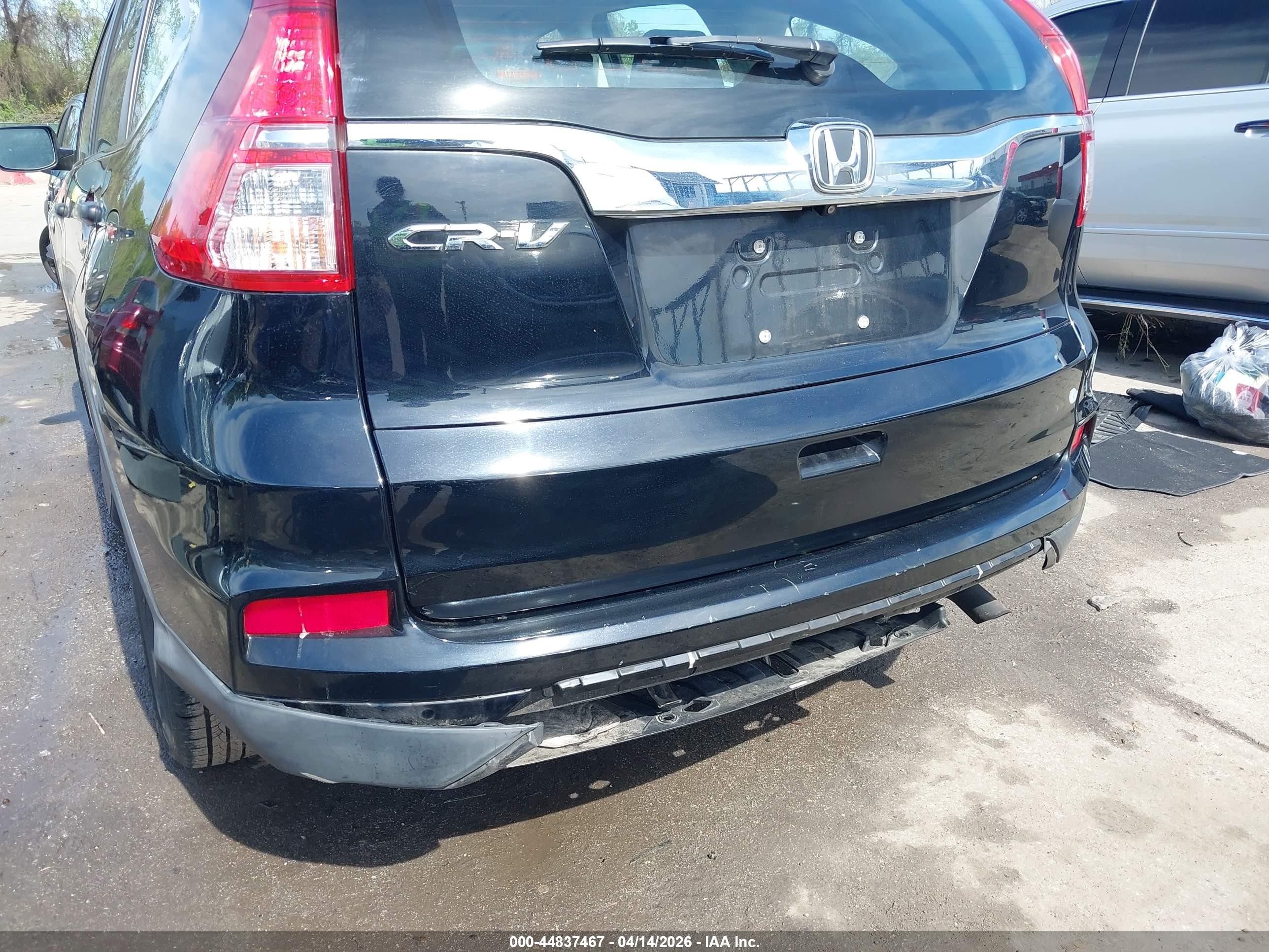 2015 Honda Cr-v Lx Black vin: 2HKRM3H31FH513619