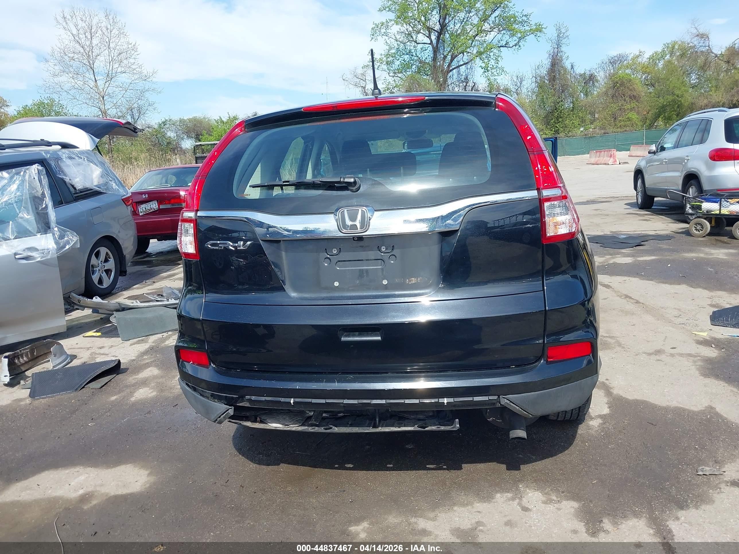 2015 Honda Cr-v Lx Black vin: 2HKRM3H31FH513619
