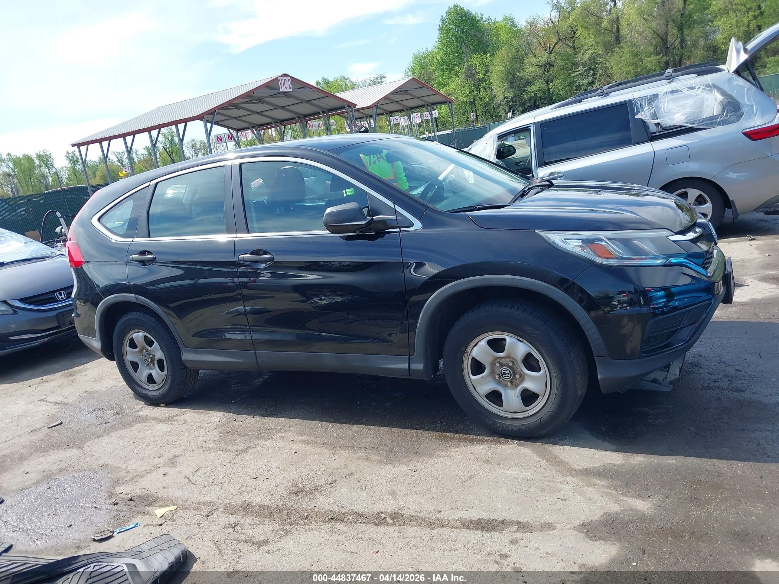 2015 Honda Cr-v Lx Black vin: 2HKRM3H31FH513619