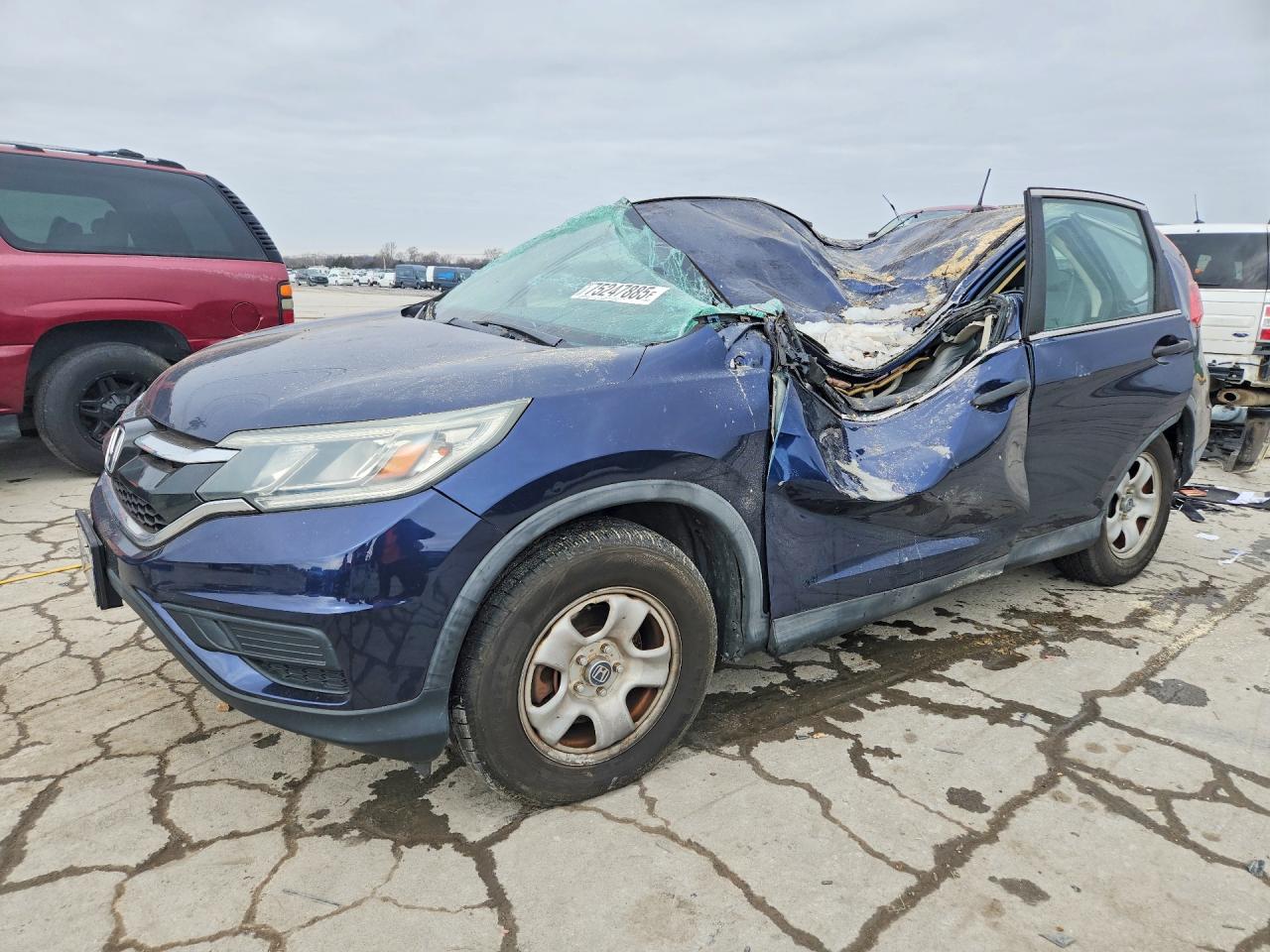 2015 Honda Cr-v Lx Blue vin: 2HKRM3H31FH558270