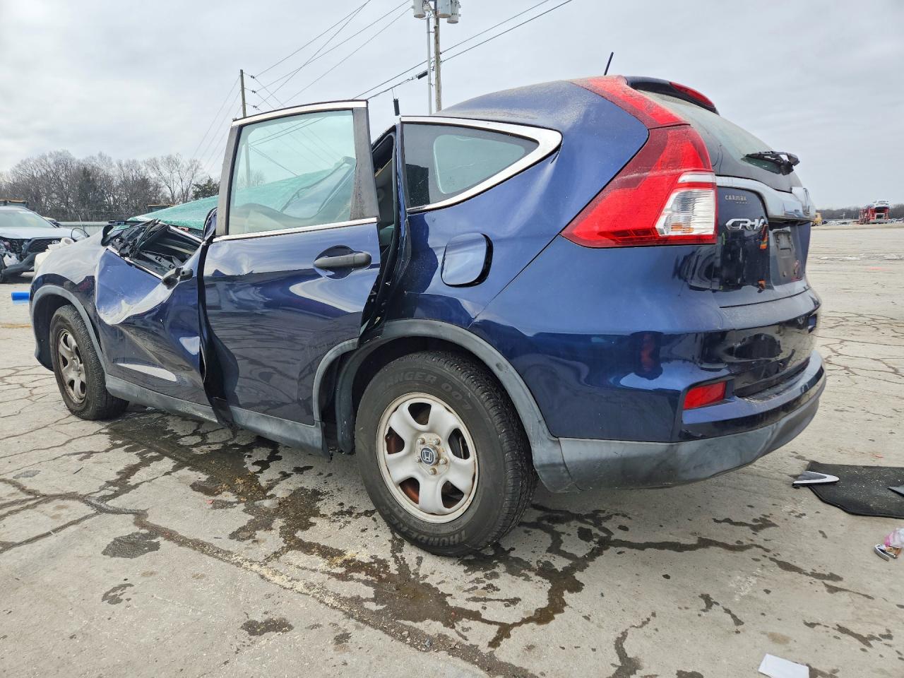 2015 Honda Cr-v Lx Blue vin: 2HKRM3H31FH558270