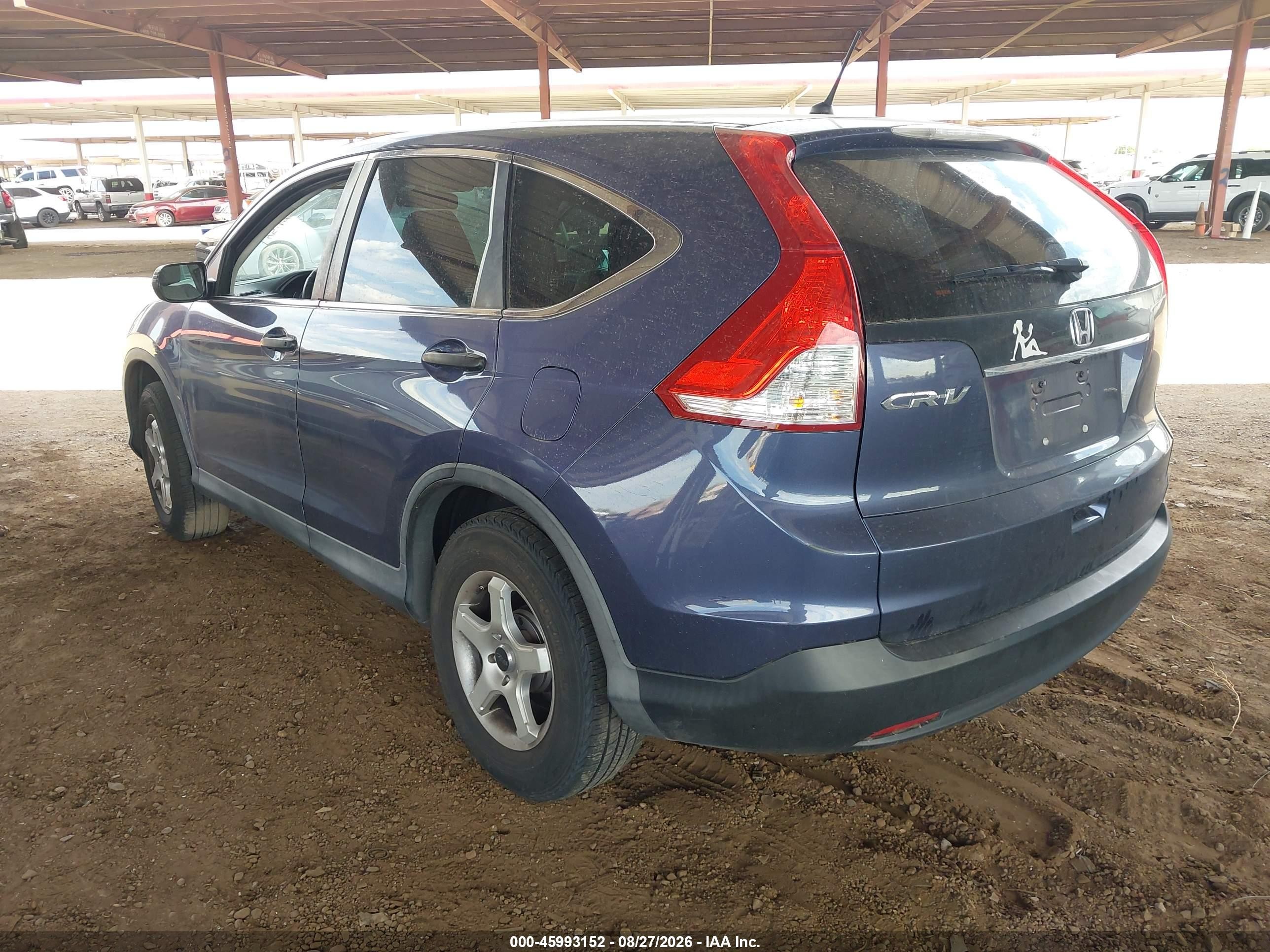2013 Honda Cr-v Lx Gray vin: 2HKRM3H32DH520009