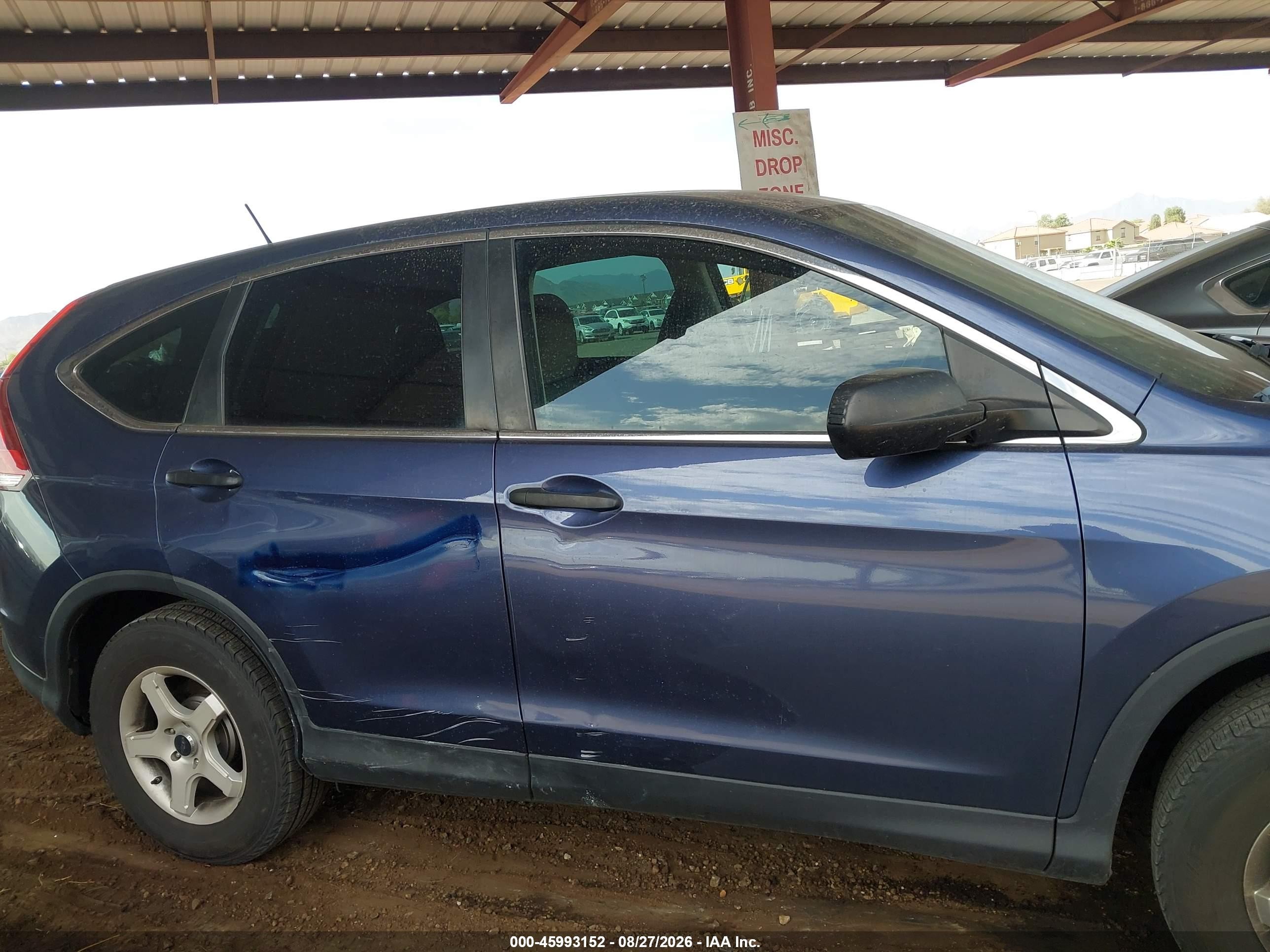 2013 Honda Cr-v Lx Gray vin: 2HKRM3H32DH520009
