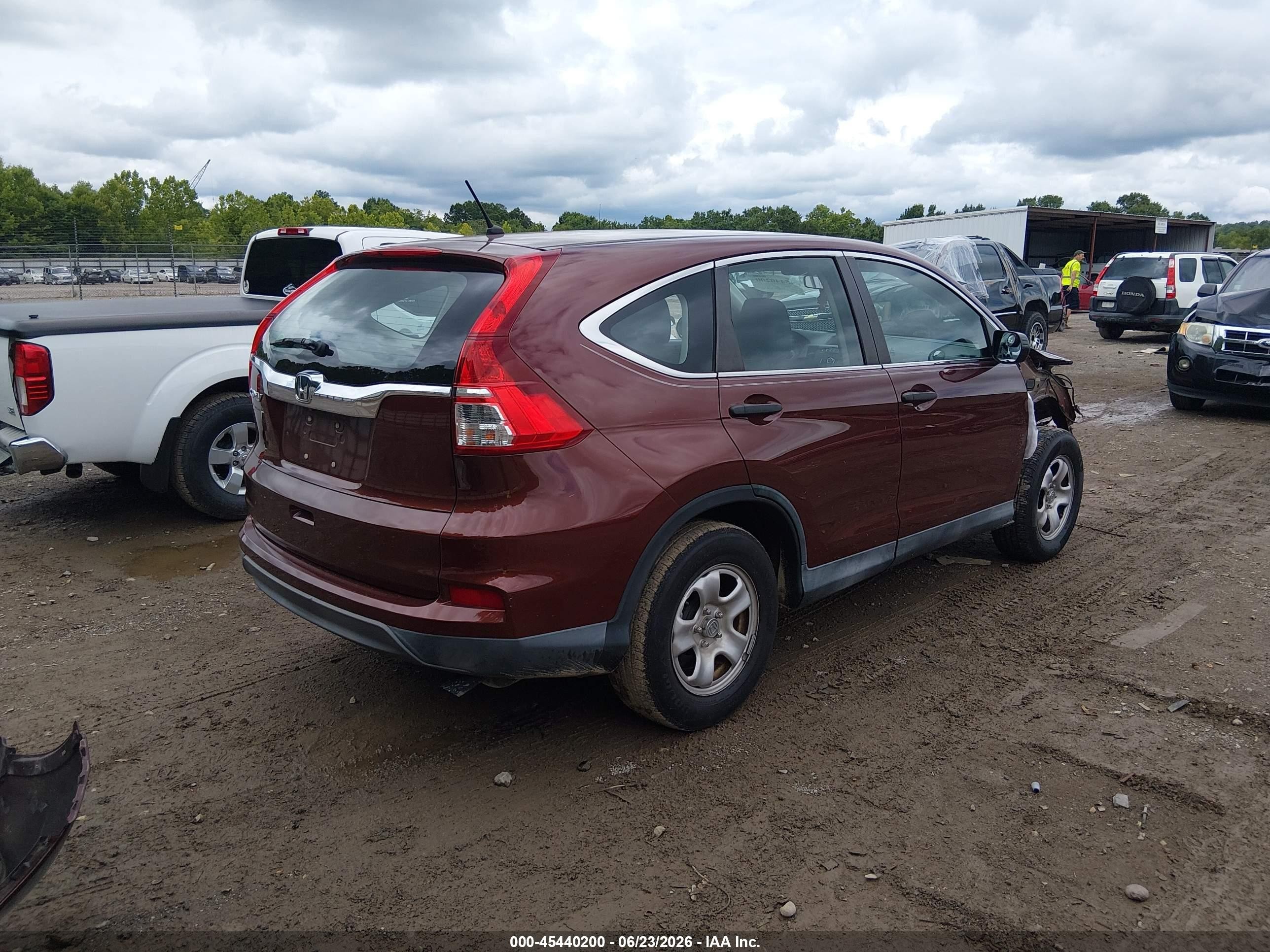 2015 Honda Cr-v Lx Maroon vin: 2HKRM3H32FH502550
