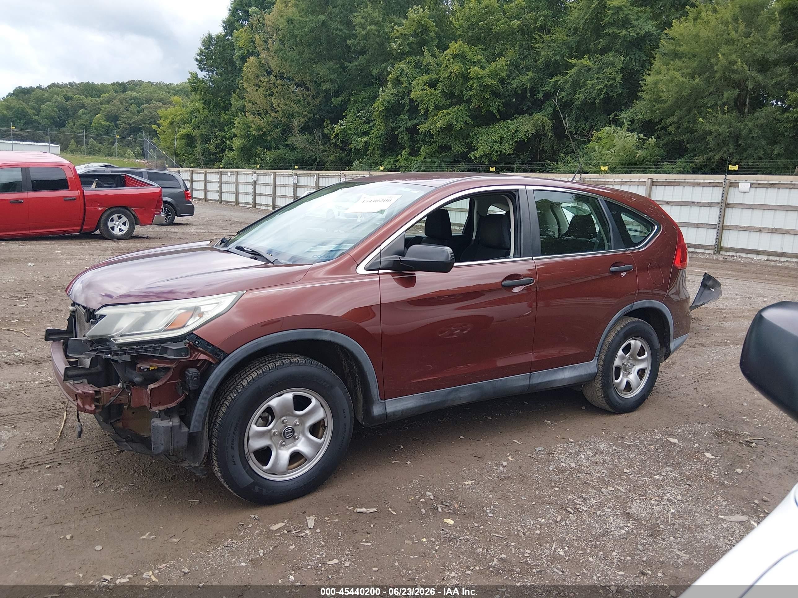 2015 Honda Cr-v Lx Maroon vin: 2HKRM3H32FH502550