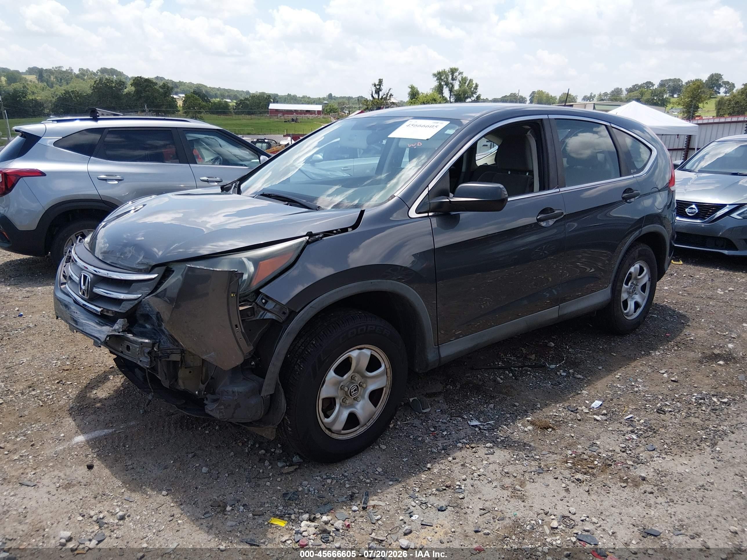 2012 Honda Cr-v Lx Серый vin: 2HKRM3H33CH502052