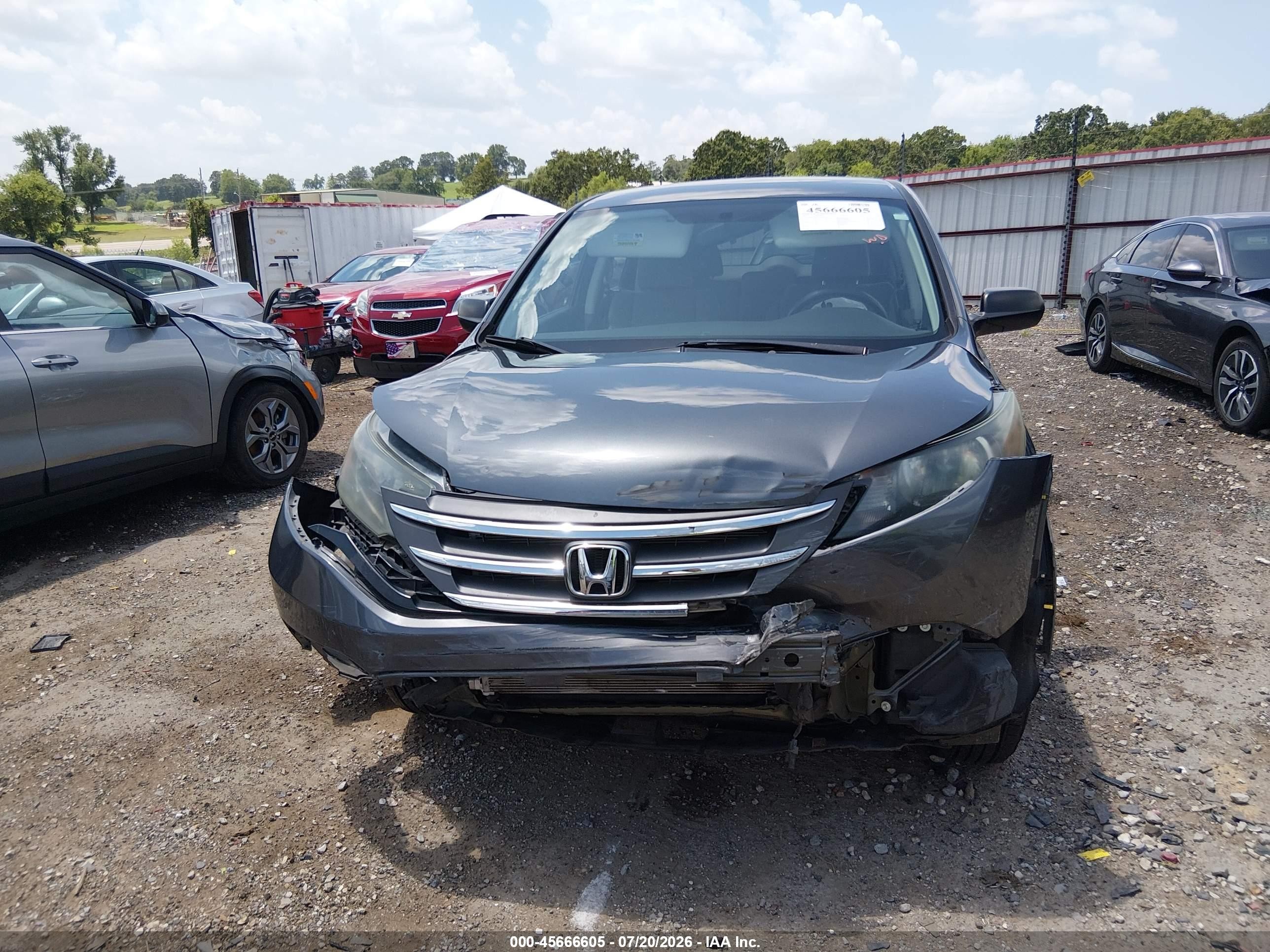 2012 Honda Cr-v Lx Серый vin: 2HKRM3H33CH502052