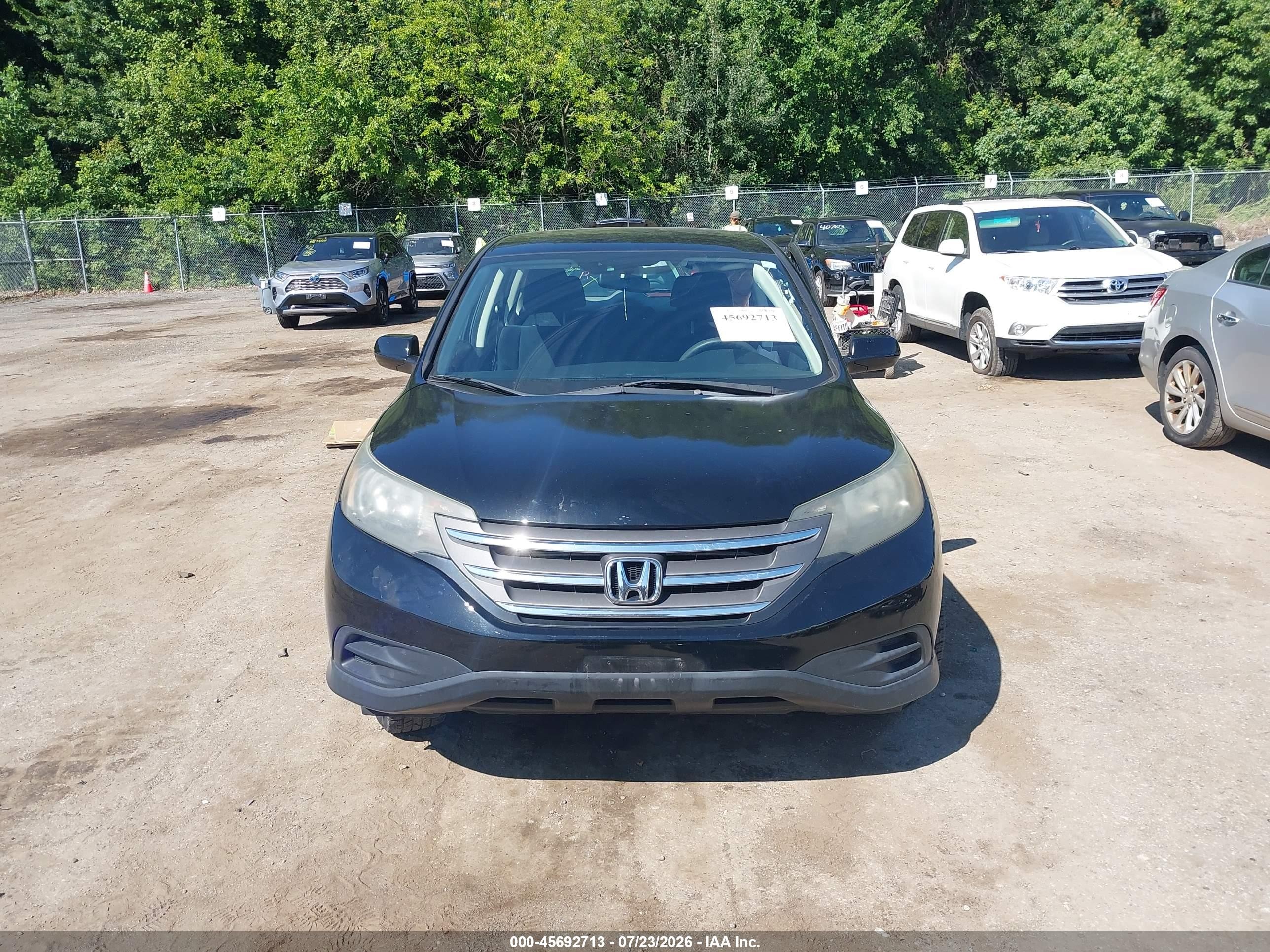 2012 Honda Cr-v Lx Black vin: 2HKRM3H33CH505436