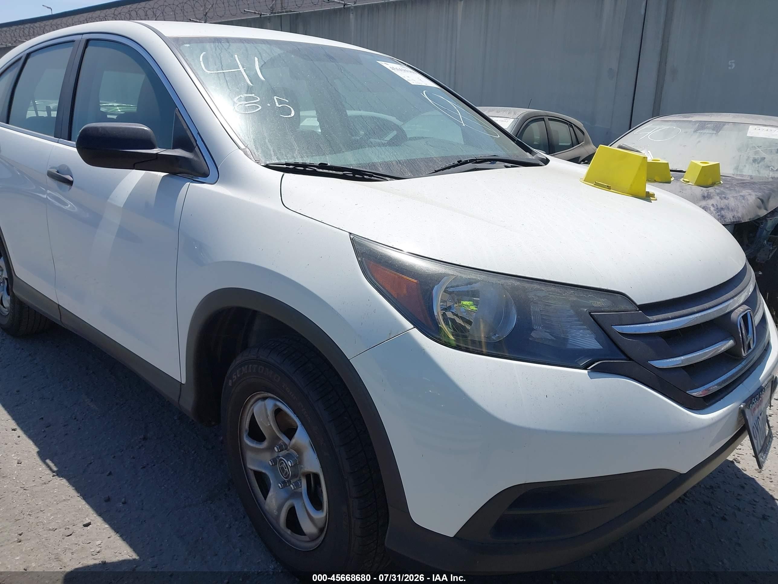 2012 Honda Cr-v Lx White vin: 2HKRM3H33CH513486