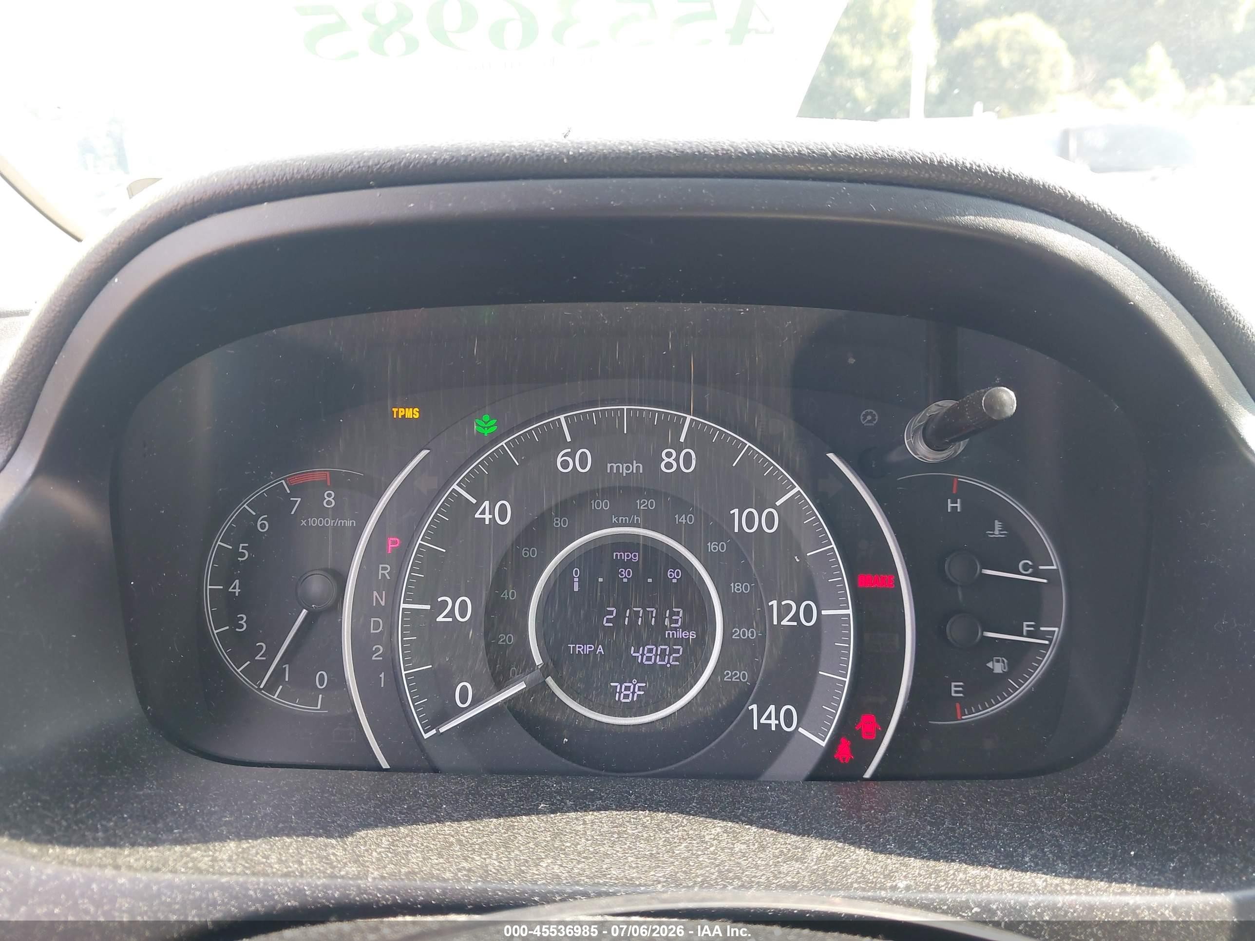 2013 Honda Cr-v Lx Gray vin: 2HKRM3H33DH505048