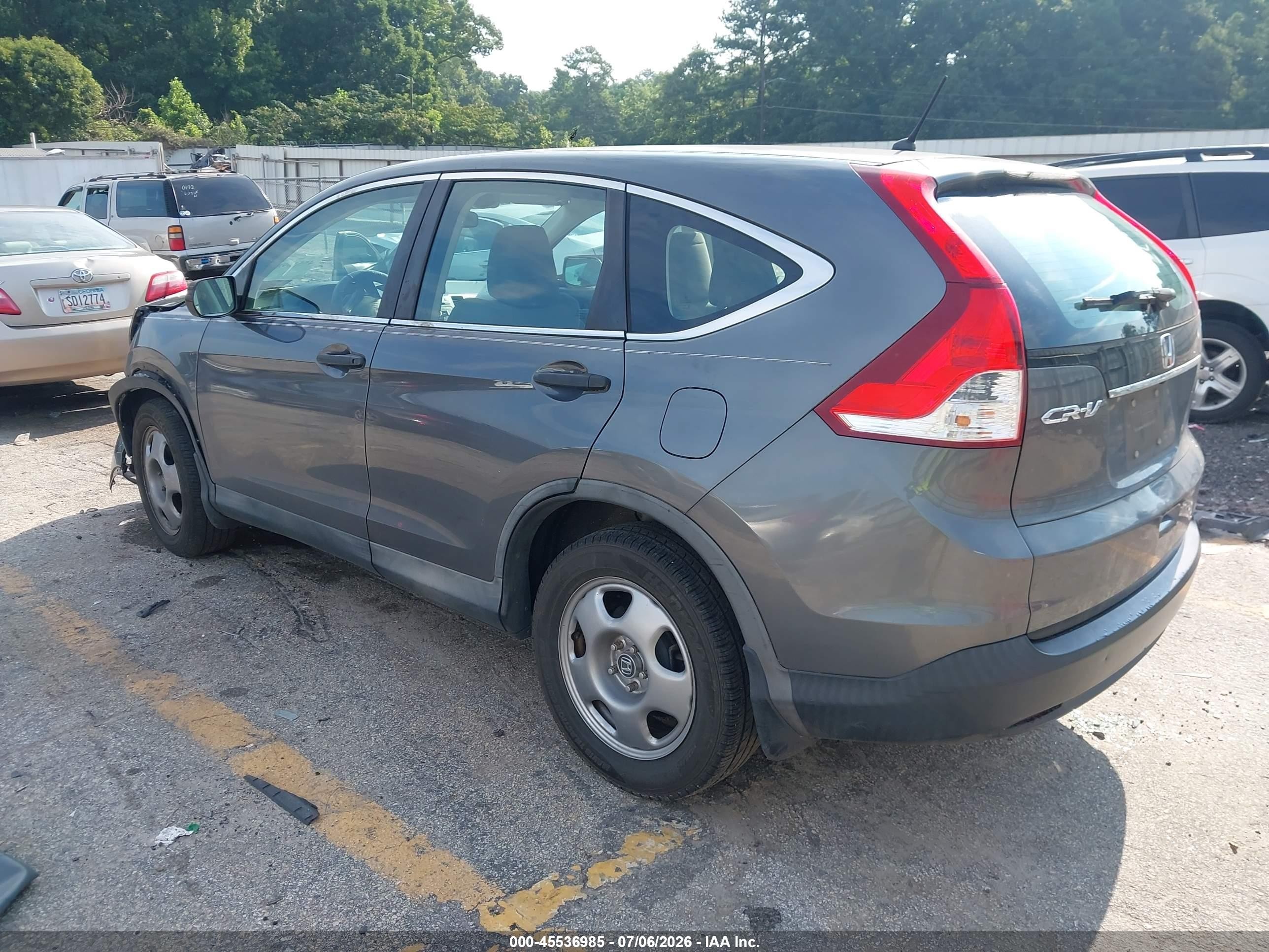 2013 Honda Cr-v Lx Gray vin: 2HKRM3H33DH505048