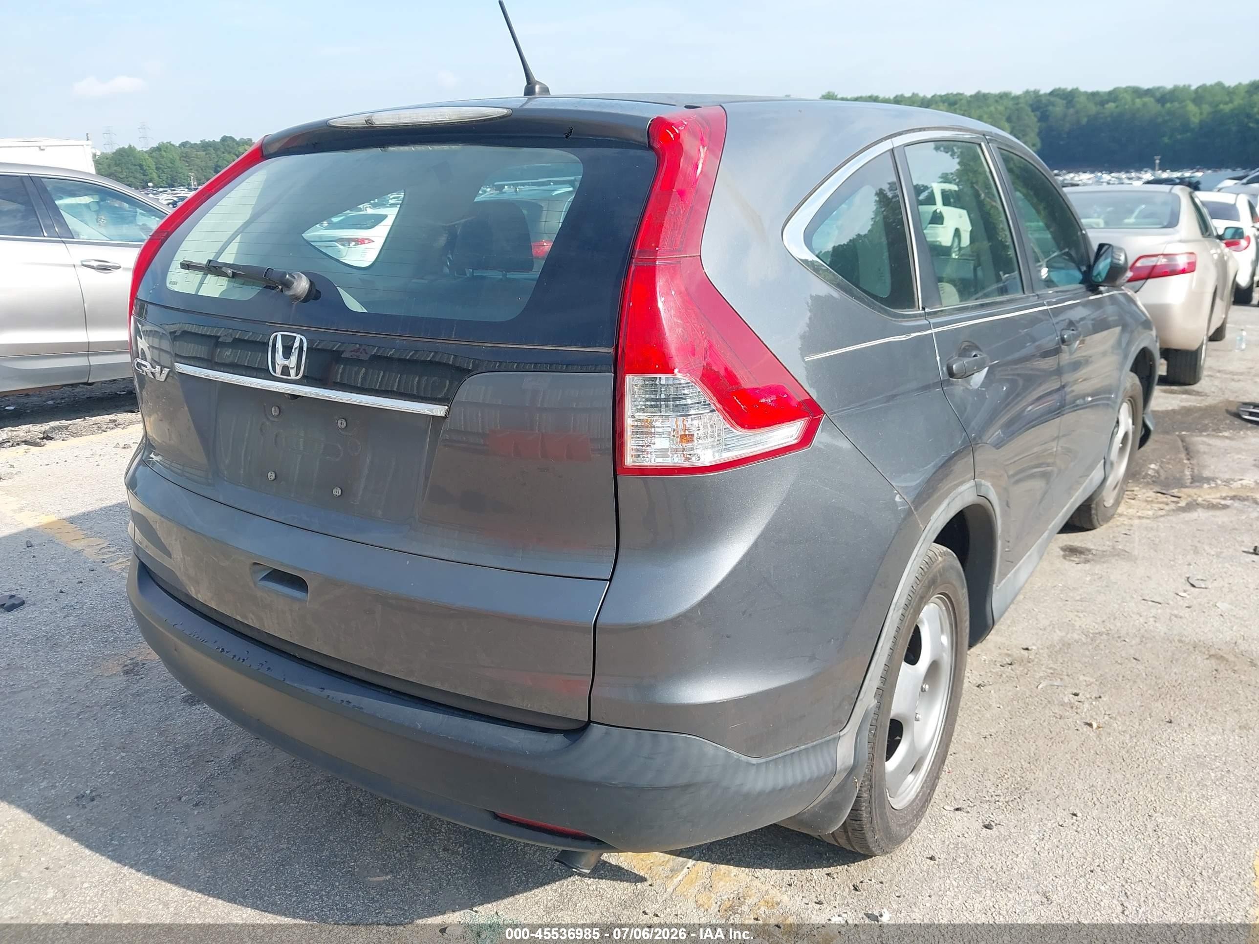 2013 Honda Cr-v Lx Gray vin: 2HKRM3H33DH505048