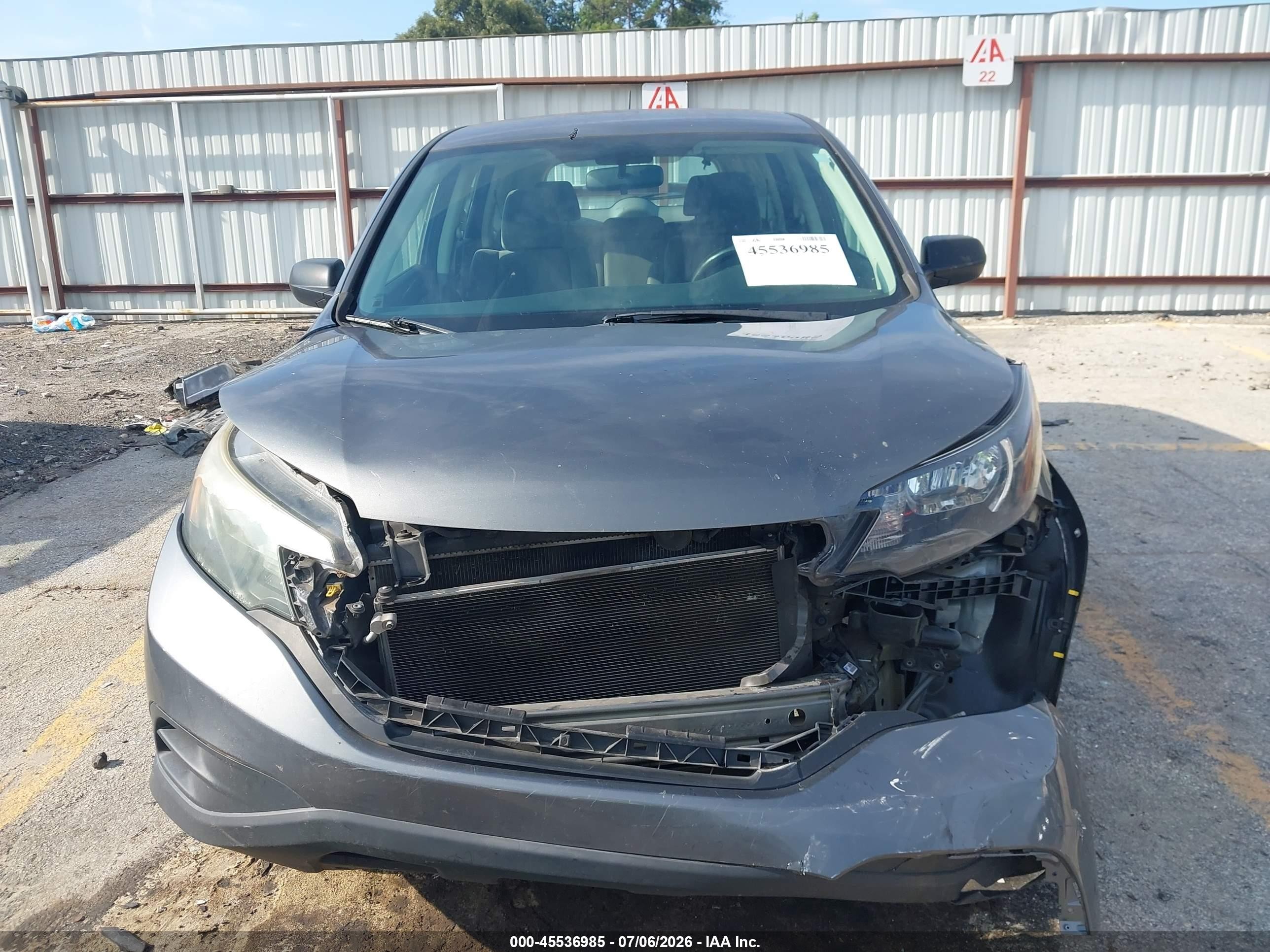 2013 Honda Cr-v Lx Gray vin: 2HKRM3H33DH505048