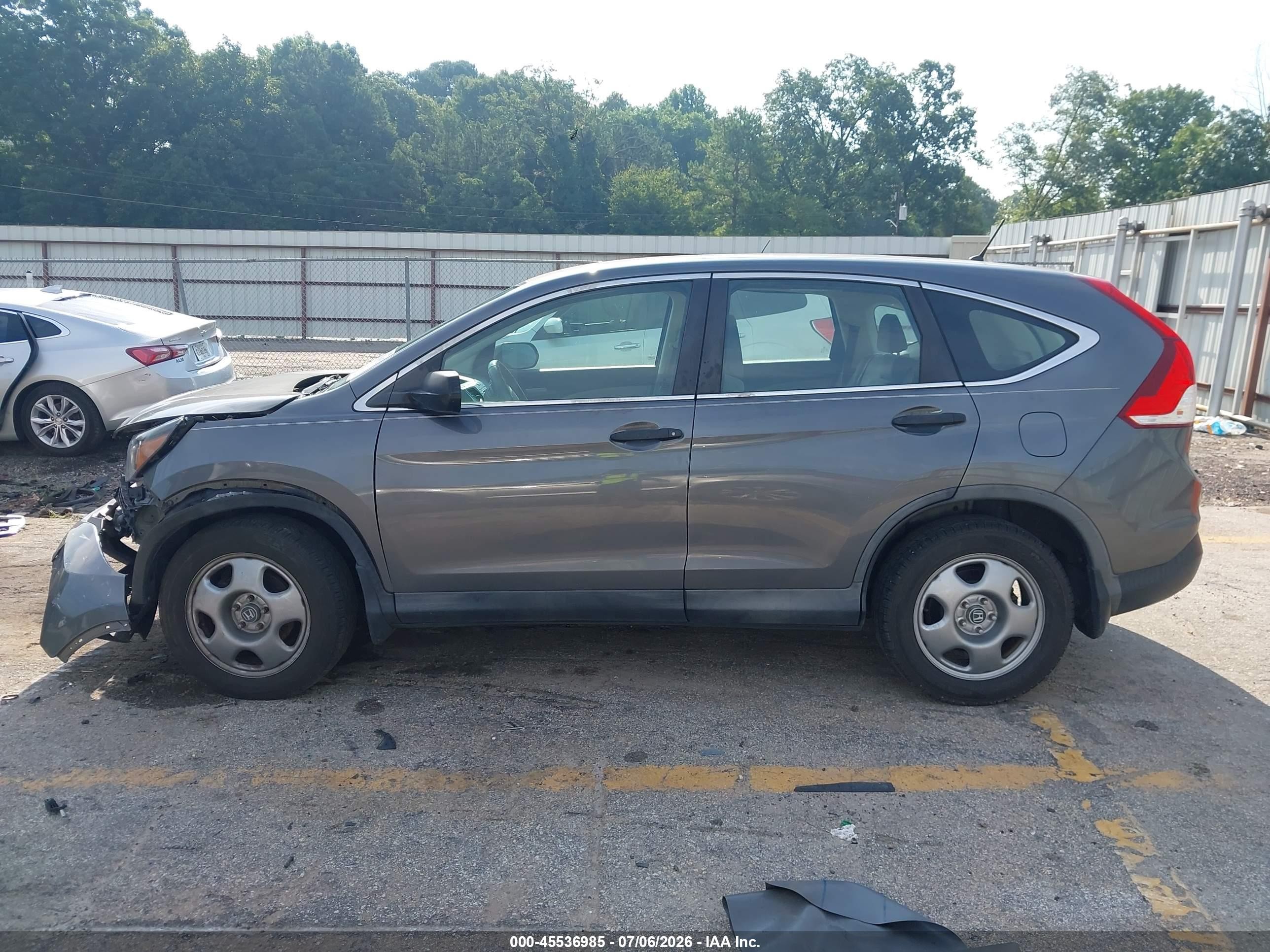 2013 Honda Cr-v Lx Gray vin: 2HKRM3H33DH505048