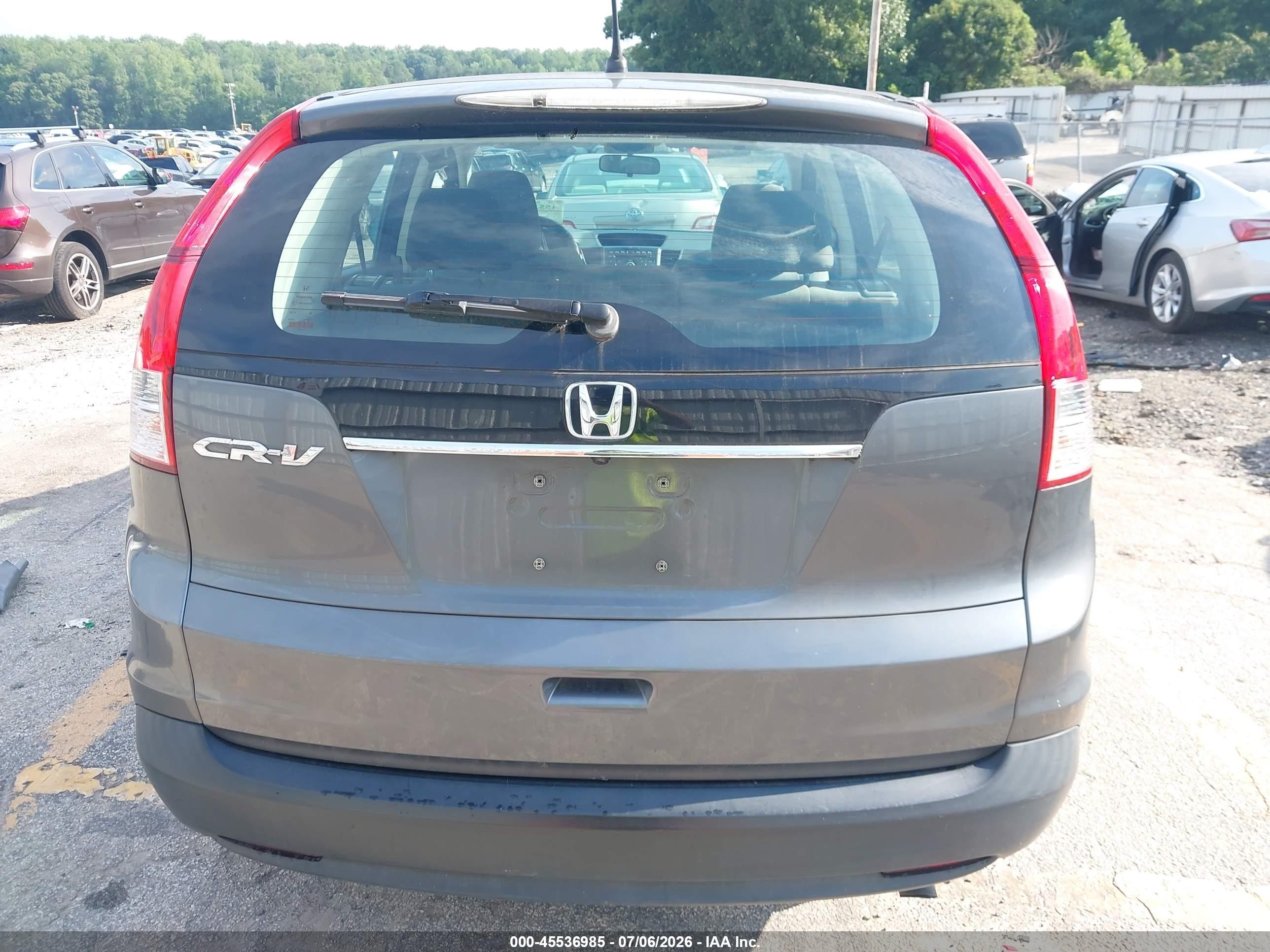 2013 Honda Cr-v Lx Gray vin: 2HKRM3H33DH505048