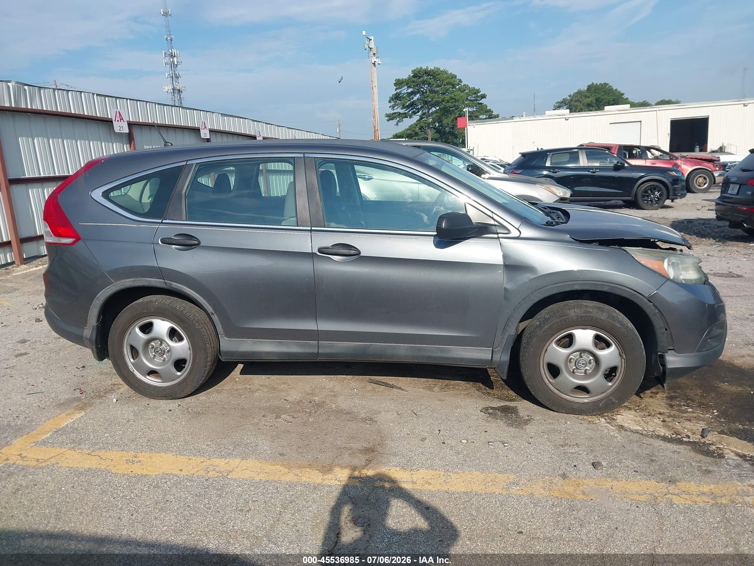 2013 Honda Cr-v Lx Gray vin: 2HKRM3H33DH505048