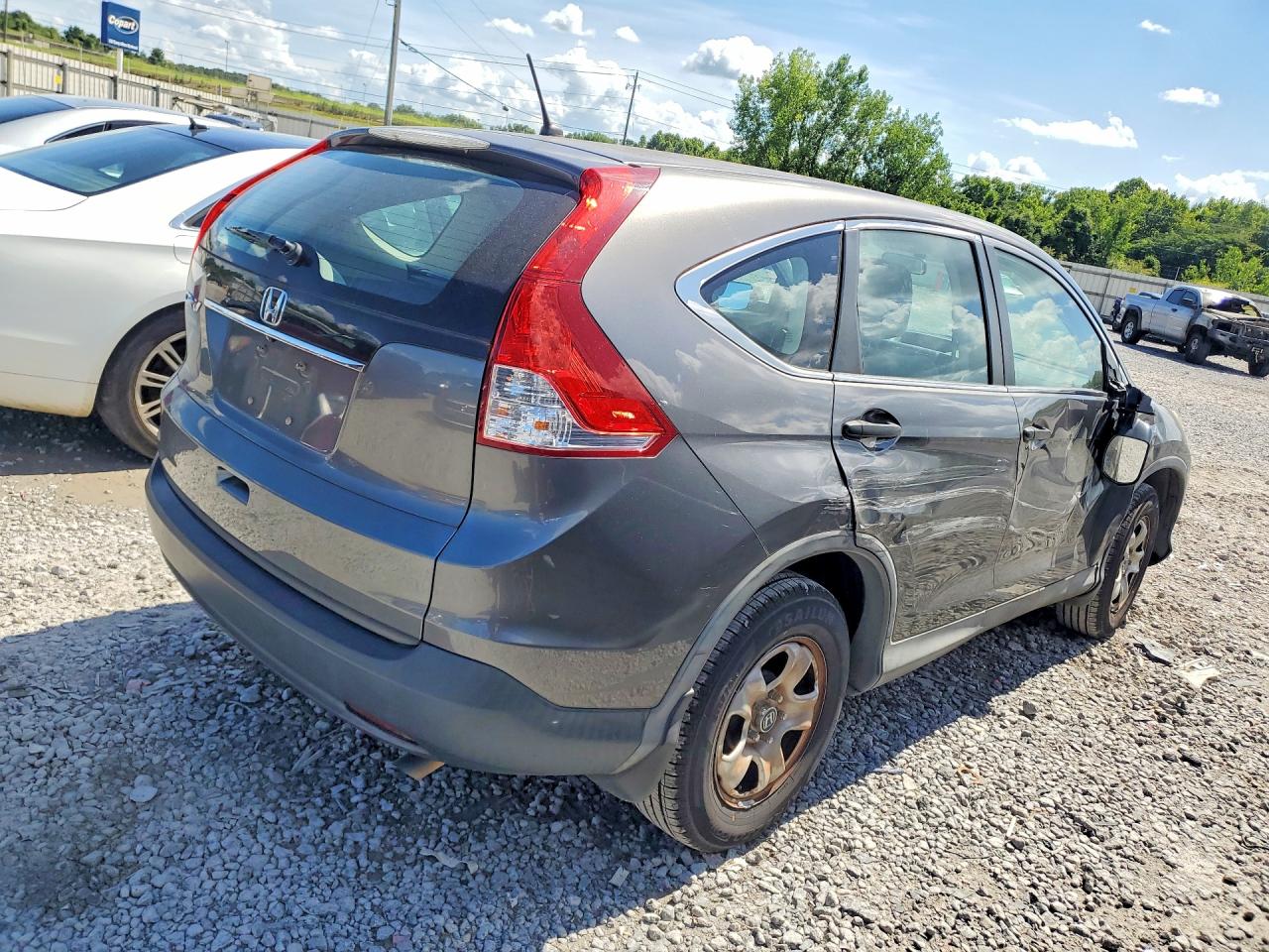 2014 Honda Cr-v Lx Gray vin: 2HKRM3H33EH510798