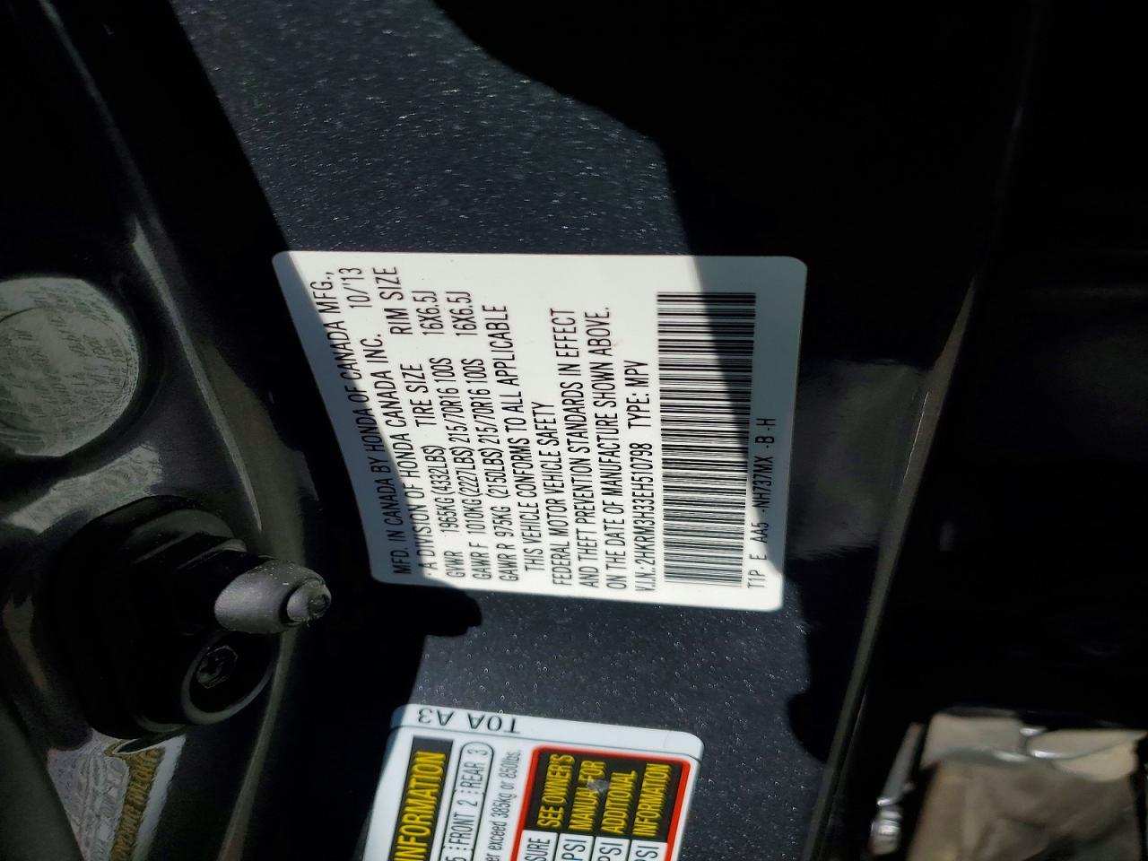 2014 Honda Cr-v Lx Gray vin: 2HKRM3H33EH510798