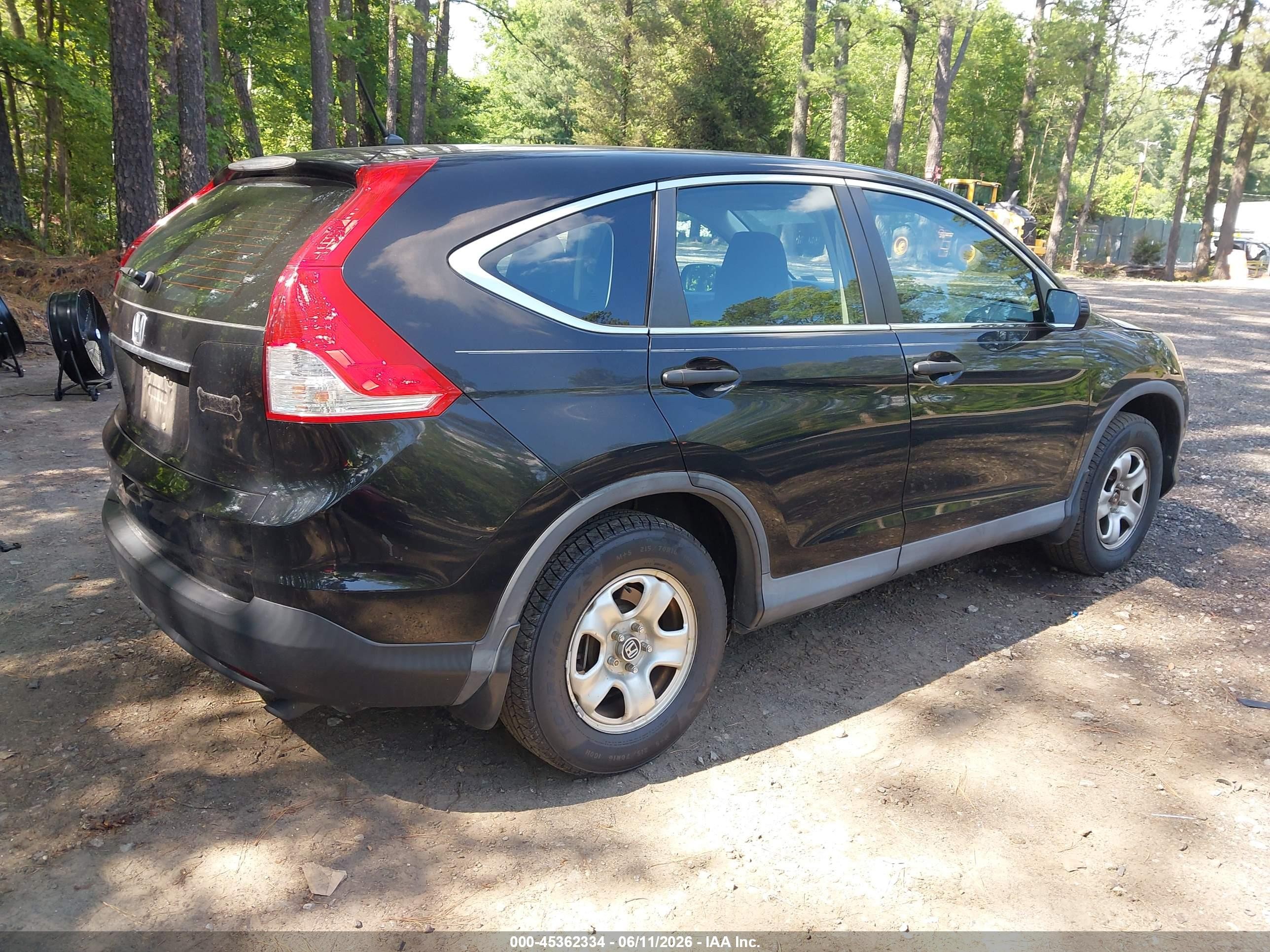 2014 Honda Cr-v Lx Black vin: 2HKRM3H33EH545700