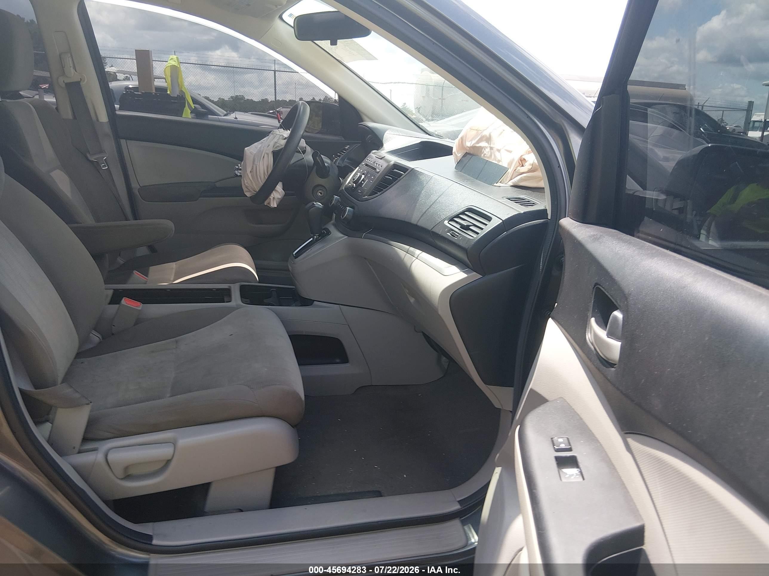 2014 Honda Cr-v Lx Gray vin: 2HKRM3H33EH555997