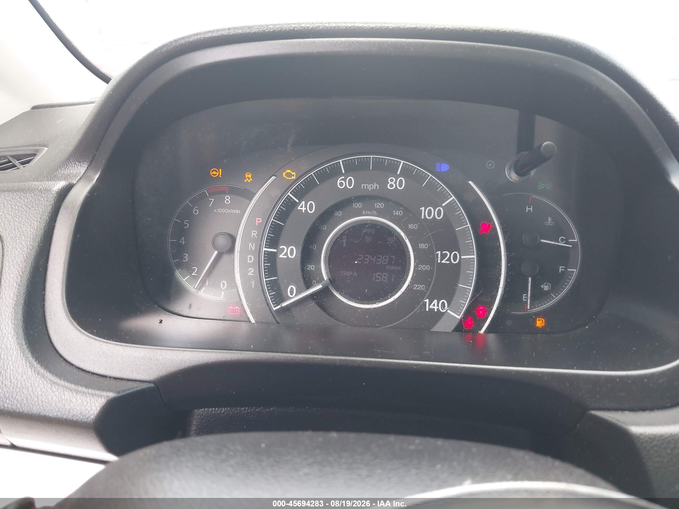 2014 Honda Cr-v Lx Gray vin: 2HKRM3H33EH555997