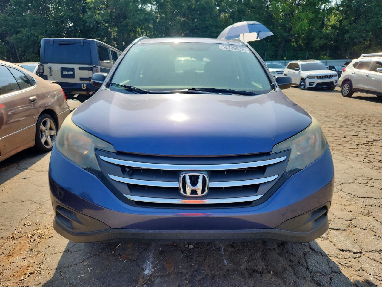 2014 Honda Cr-v Lx Blue vin: 2HKRM3H33EH556597