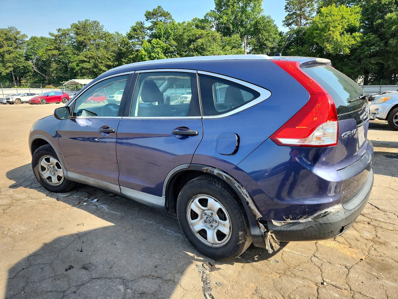 2014 Honda Cr-v Lx Blue vin: 2HKRM3H33EH556597