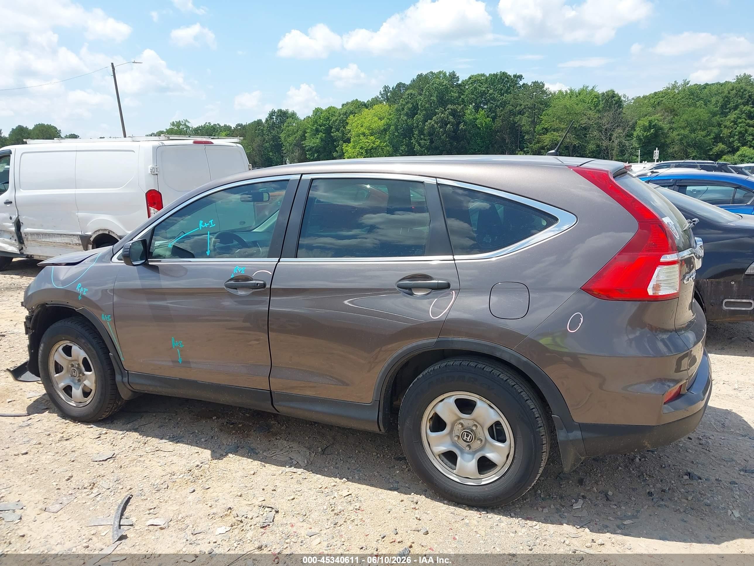 2015 Honda Cr-v Lx Gray vin: 2HKRM3H33FH507126