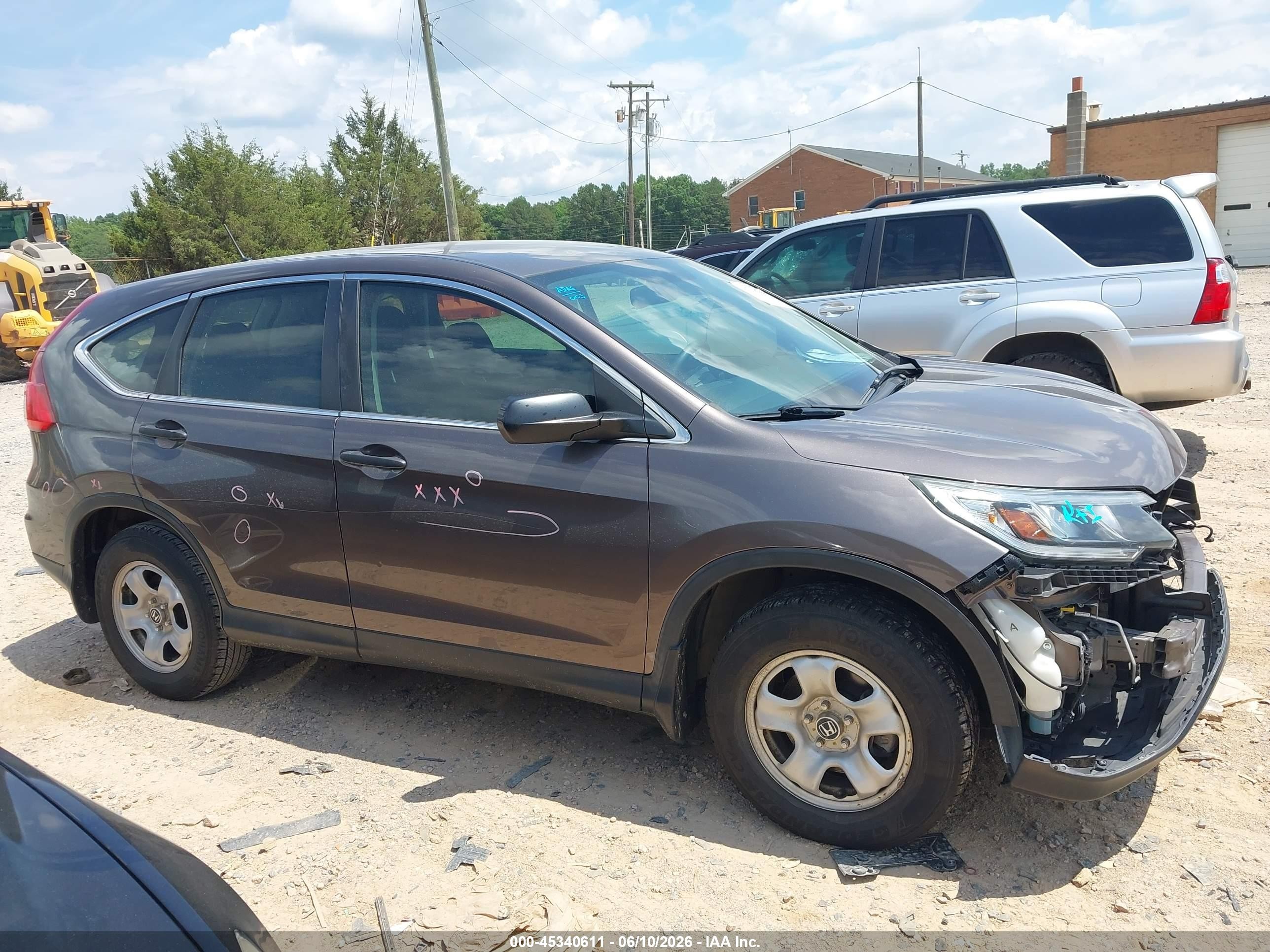 2015 Honda Cr-v Lx Gray vin: 2HKRM3H33FH507126
