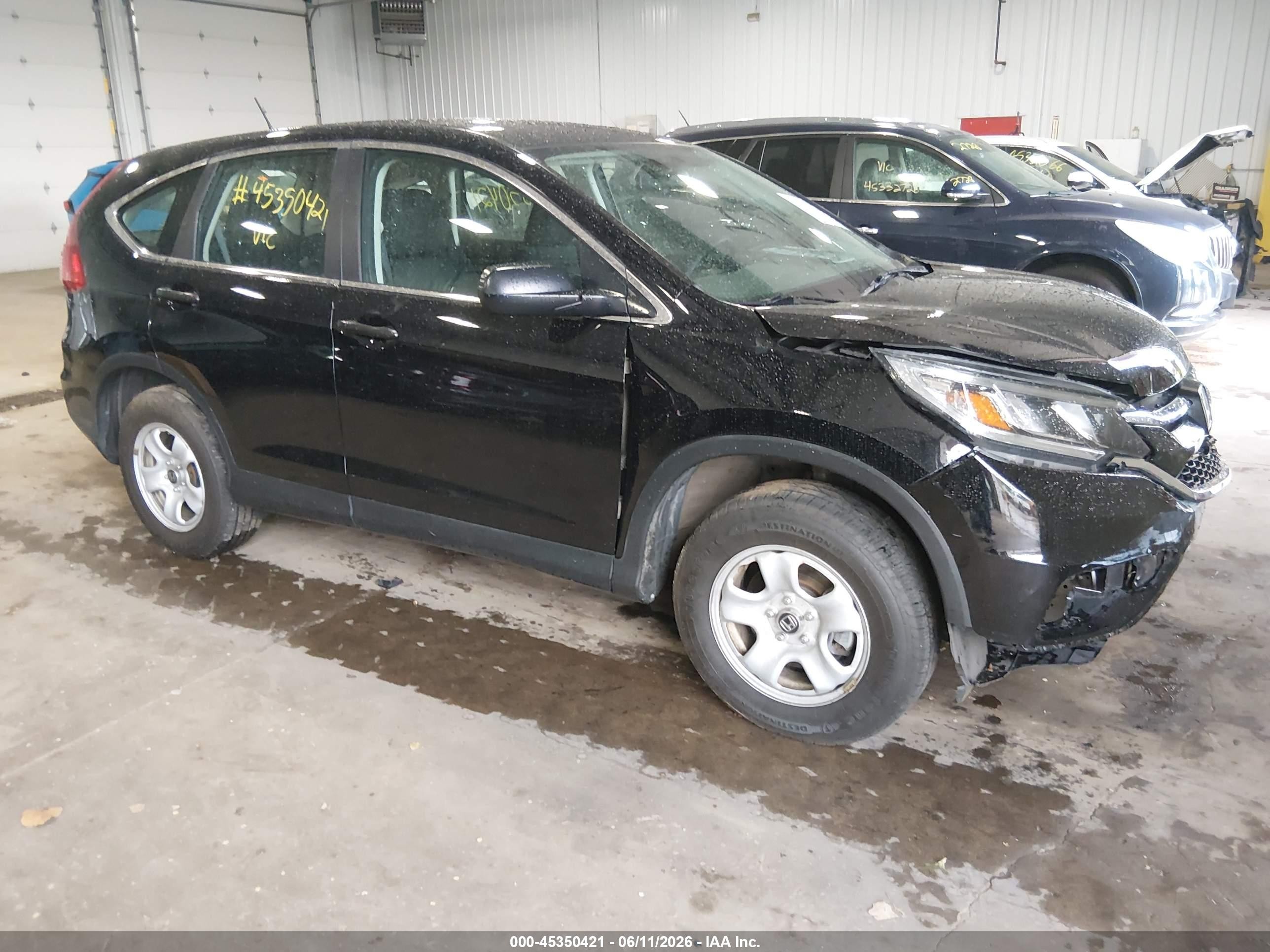 2015 Honda Cr-v Lx Black vin: 2HKRM3H33FH512326