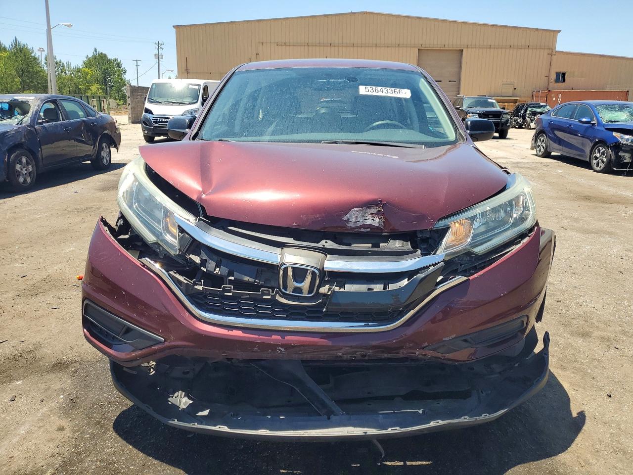 2015 Honda Cr-v Lx Burgundy vin: 2HKRM3H33FH516294