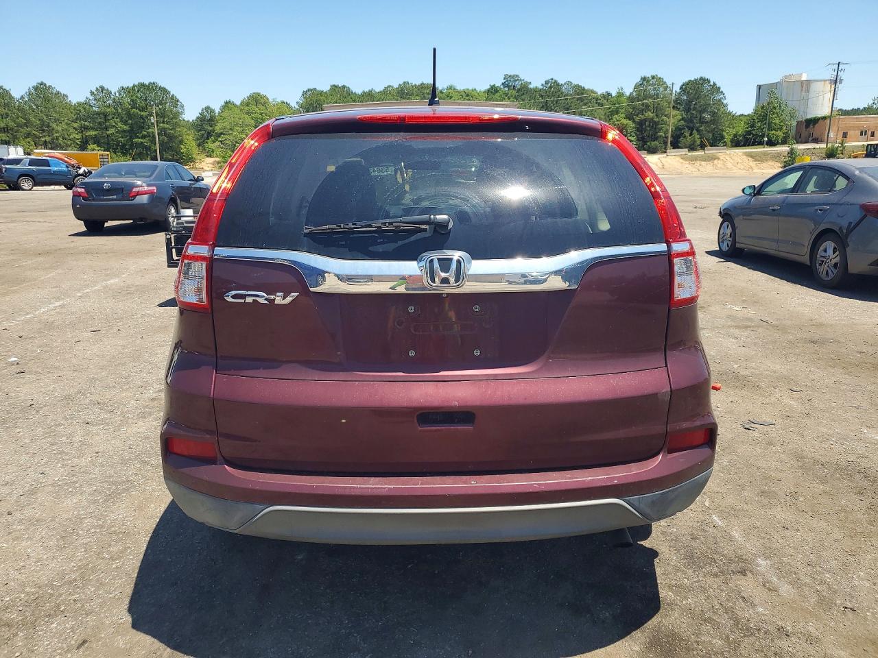 2015 Honda Cr-v Lx Burgundy vin: 2HKRM3H33FH516294