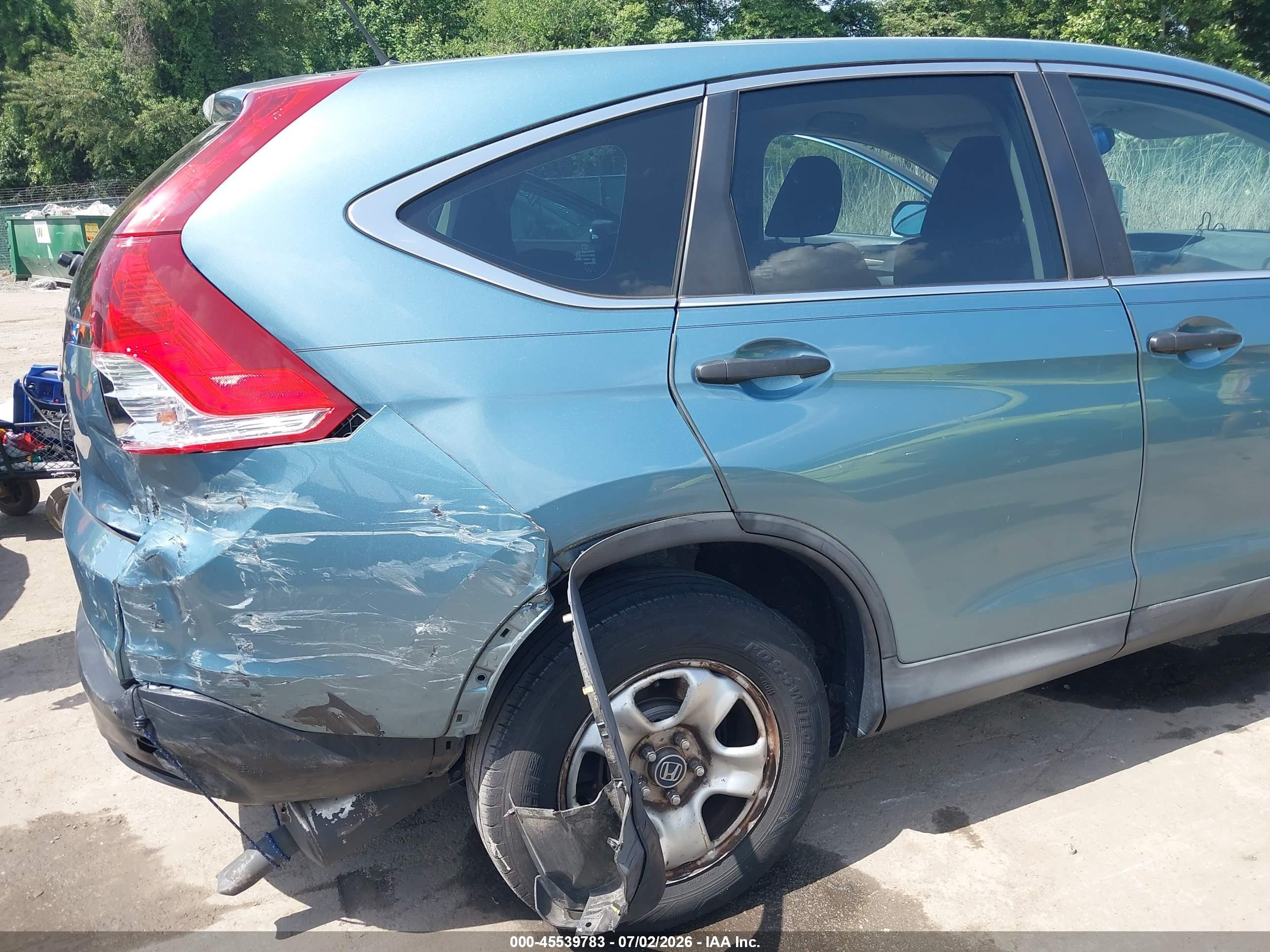 2014 Honda Cr-v Lx Blue vin: 2HKRM3H34EH538691